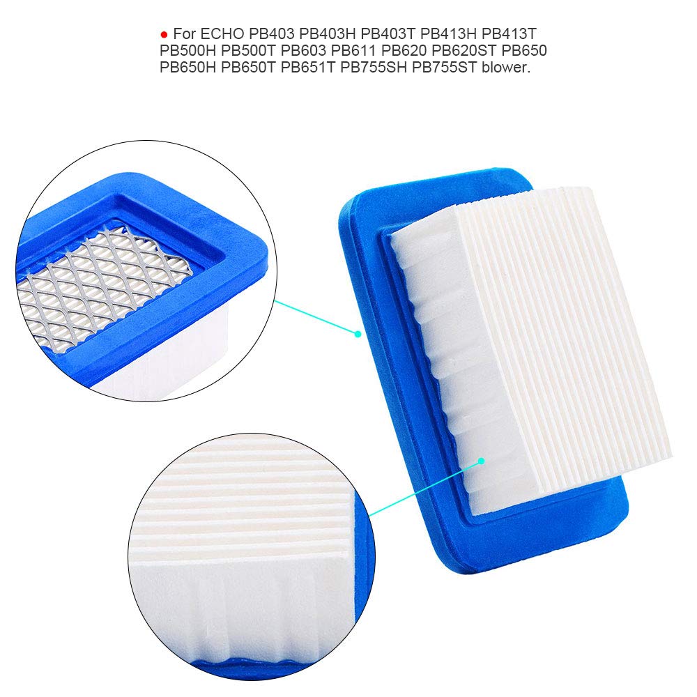 HIFROM Air Filter & Fuel Filter Spark Plug Primer Bulbs Kit - Compatible with Echo PB403, PB403H, PB413H, PB500H, PB500T, PB413T (Replaces A226000032, A226000031) - Perfect for Lawn Mowers, Chainsaws & Outdoor Power Equipment Maintenance