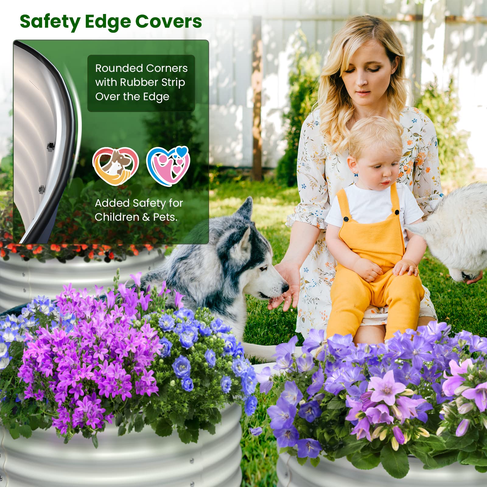 Olle Twin Round Raised Garden Beds - 24
