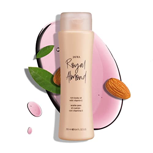 Jafra Royal Almond Body Oil - Hydrating & Nourishing Moisturizer for Dry Skin - Perfect for Massage, Aromatherapy & Daily Skincare Routine