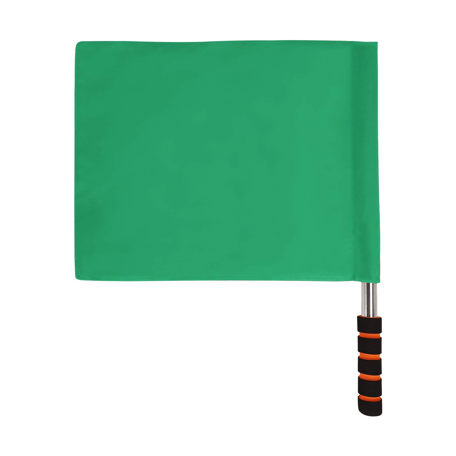 Stainless Steel Sports Referee Flags with Pole - Durable Handheld Signal Flags for Rugby, Soccer, Volleyball & Football - Perfect for Track & Field, Court Training & Athletic Competitions - Essential Linesman Command Flags for Professional & Amateur Sports