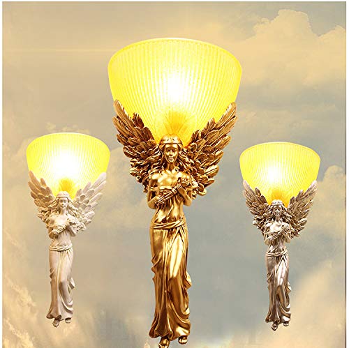 Modern LED Wall Lamps - Art Angel Creative Wall Light for Living Room, Bedroom & Bedside Lighting - Energy Efficient Home Decor Fixture - Perfect for Ambient Lighting and Wall Accents