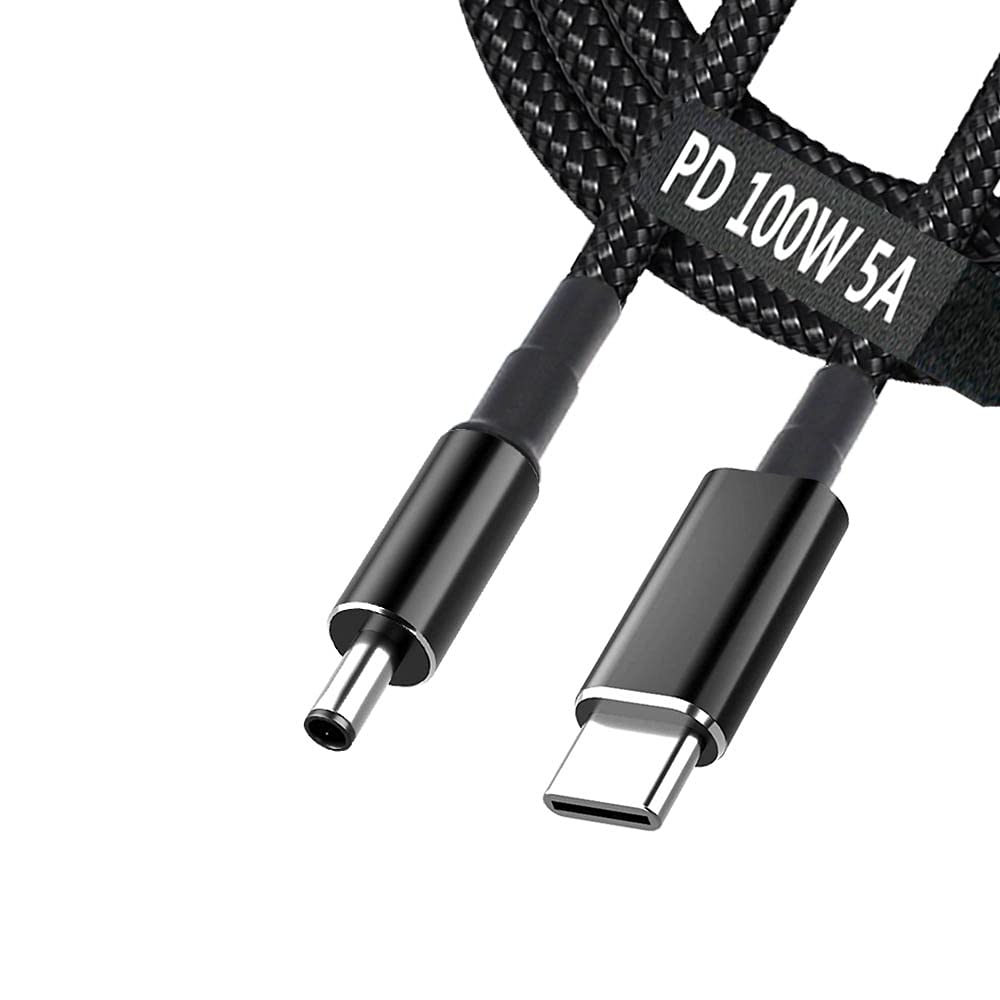 USB C to 4.5mm Laptop Charger Cable - 100W PD Fast Charging, 6.5ft Braided Type C to DC 4.5x3.0mm Power Adapter for Dell Vostro 11 12 13 14 15 17, XPS 13 14 15, Inspiron 3000 5000 7000 Series - Perfect for Home, Office & Travel Charging