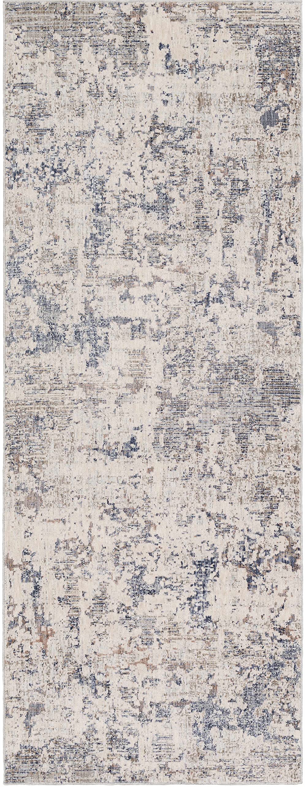 Modern Hauteloom Broxbourne Area Rug for Living Room & Bedroom - Navy, Denim, Pale Blue - 2' x 3'3