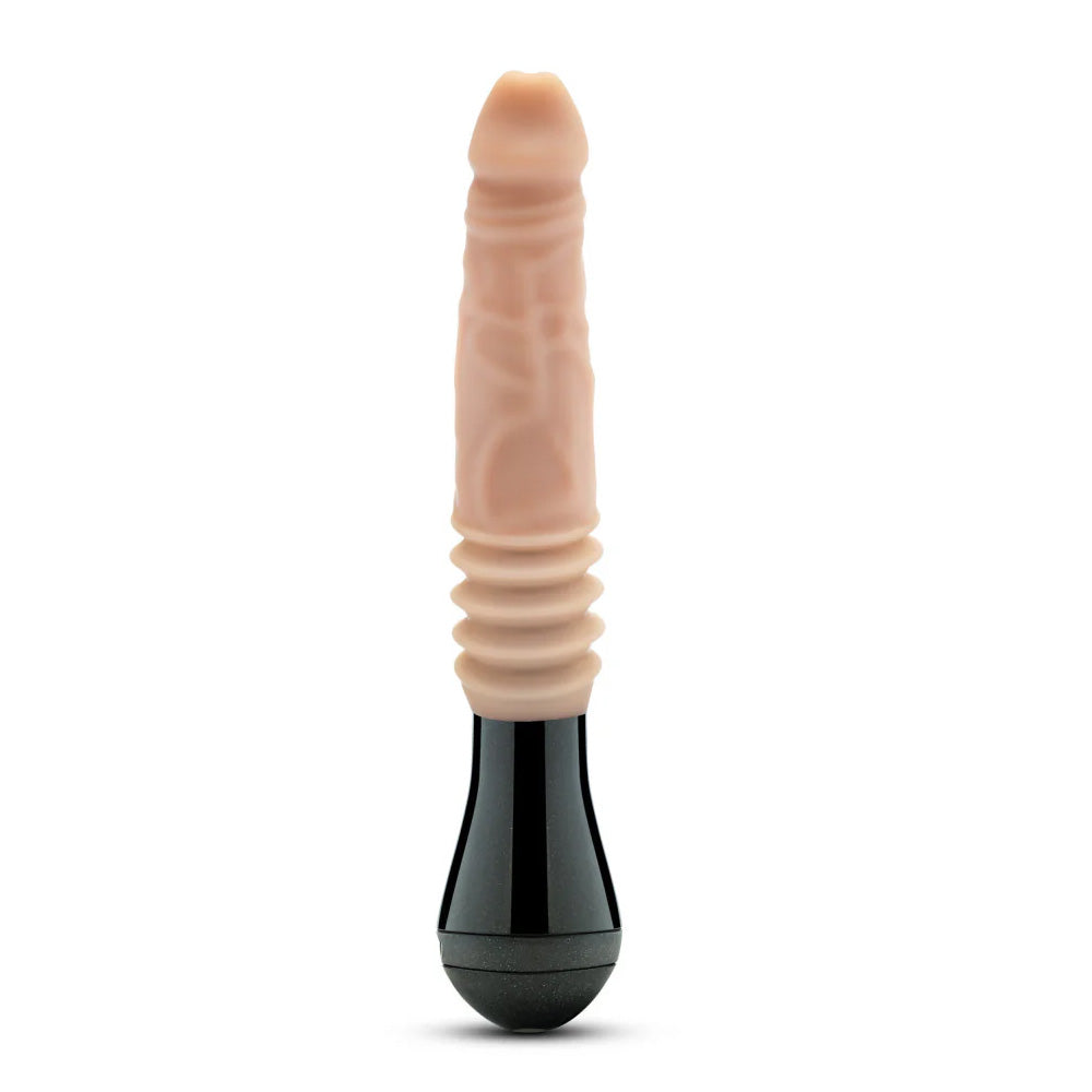 Dr. Skin Dr. Knight Thrusting Vibrating Silicone Dildo - Realistic Adult Toy for Men & Women - Perfect for Couples Play & Solo Pleasure
