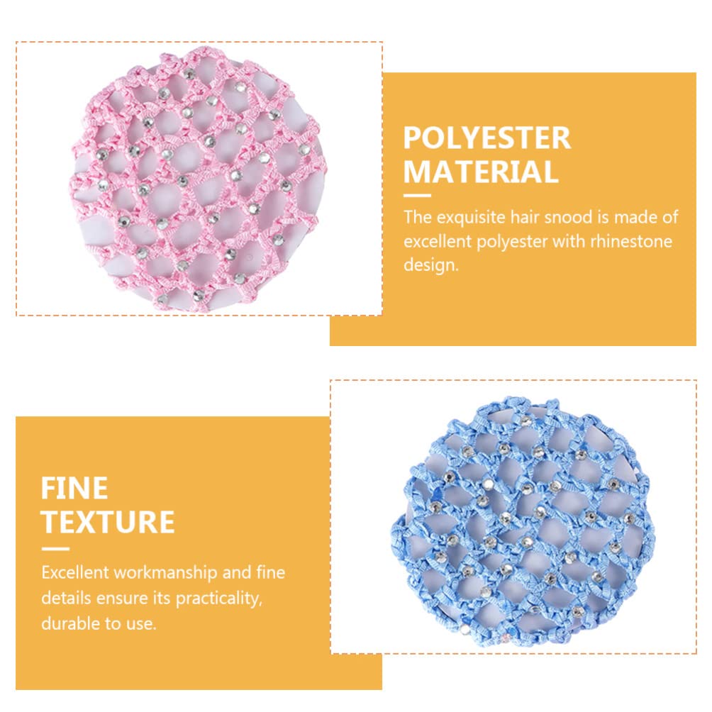 FOMIYES 4Pcs Hair Nets for Women - Polyester Bun Covers for Salon & Work