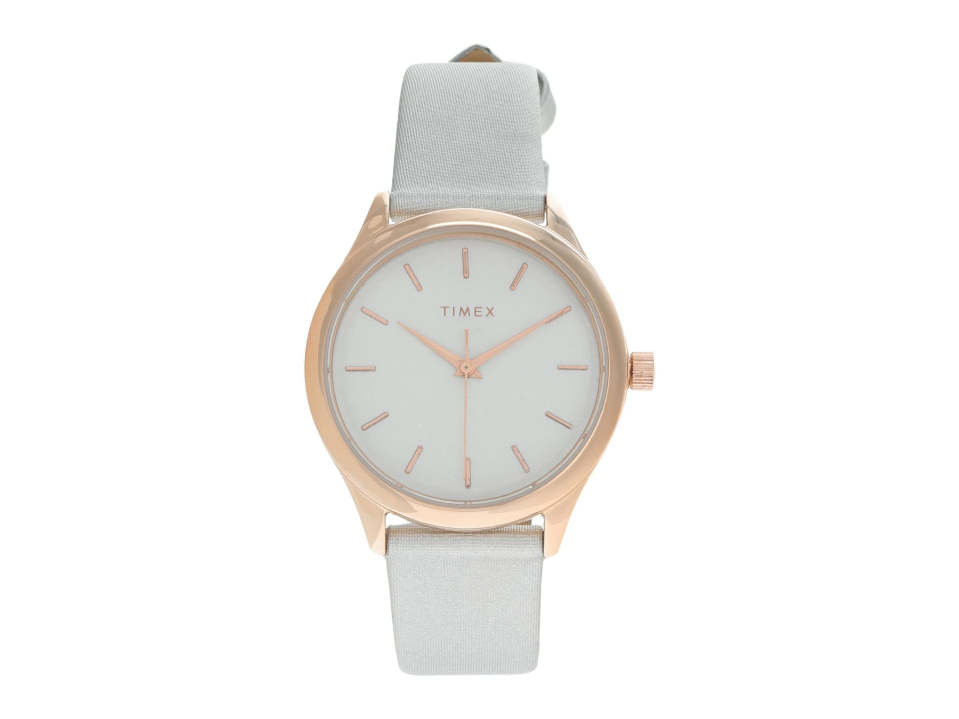 Timex 32mm Celestial Opulence Textured Fabric Strap Watch for Women | Elegant Silver-Tone Dial with Roman Numerals | Perfect for Office, Date Night & Special Occasions