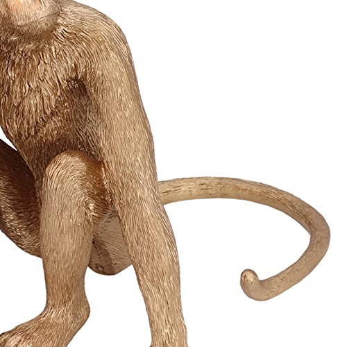 Monkey Shape E27 Resin Desk Lamp - 110-220V US Plug, Cute Bedside Table Light for Home, Library & Office Decor - Perfect for Kids' Room, Reading Nook & Nightstand Lighting