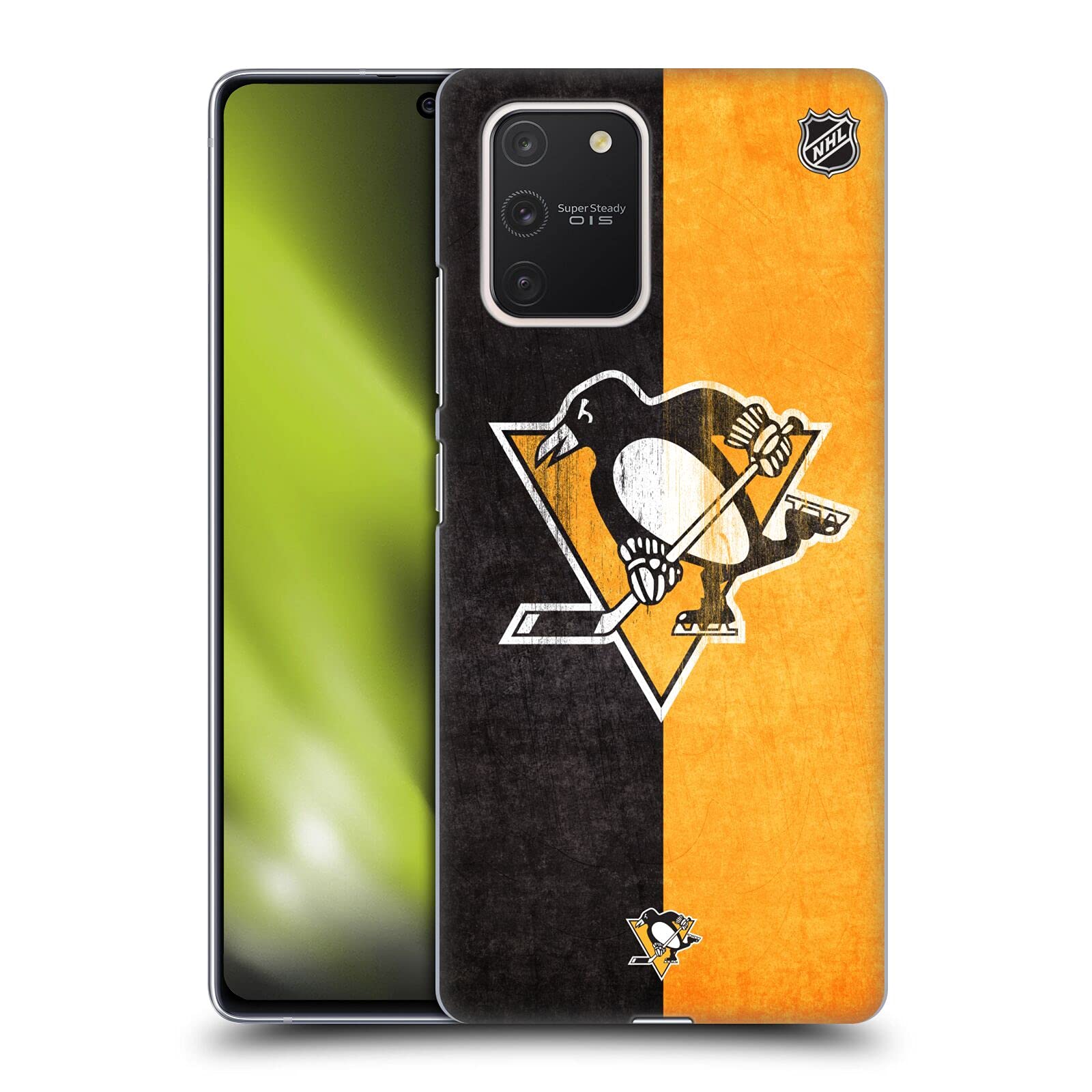 Official NHL Pittsburgh Penguins Distressed Hard Back Case for Samsung Galaxy S10 Lite | Durable Protection for Everyday Use & Game Day