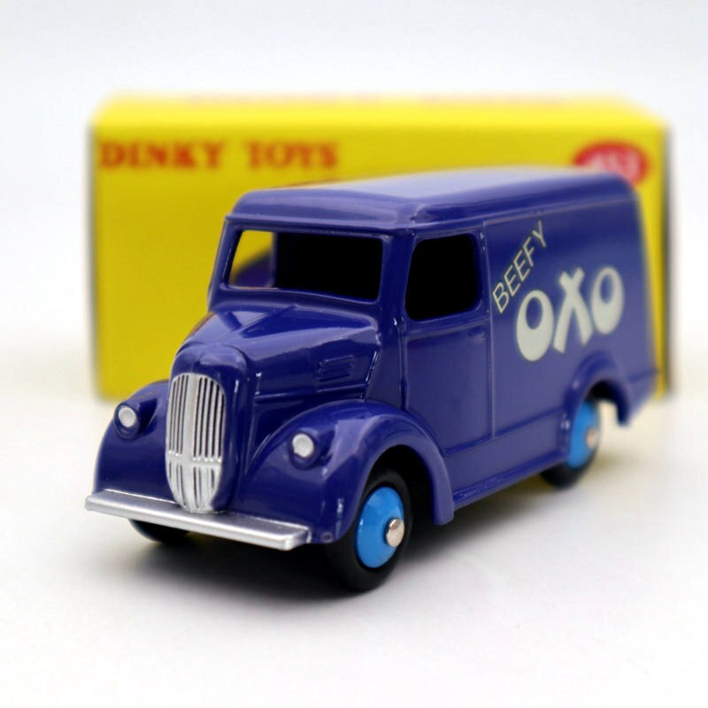 10pcs Atlas Dinky Toys 453 Fourgon Trojan 15 cwt VAN OXO Diecast Model Cars - Vintage Miniature Vehicle Collection for Display, Gifts & Collectors - Perfect for Home Decor, Office Desk & Toy Car Enthusiasts
