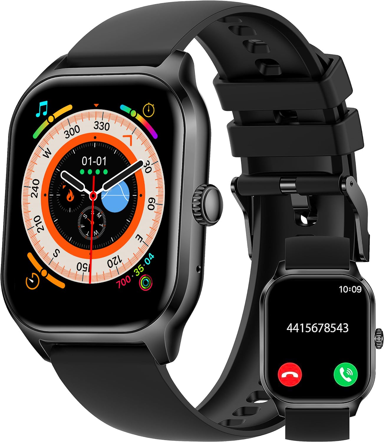 AcclaFit Smart Watch for Android & iPhone - 2.01