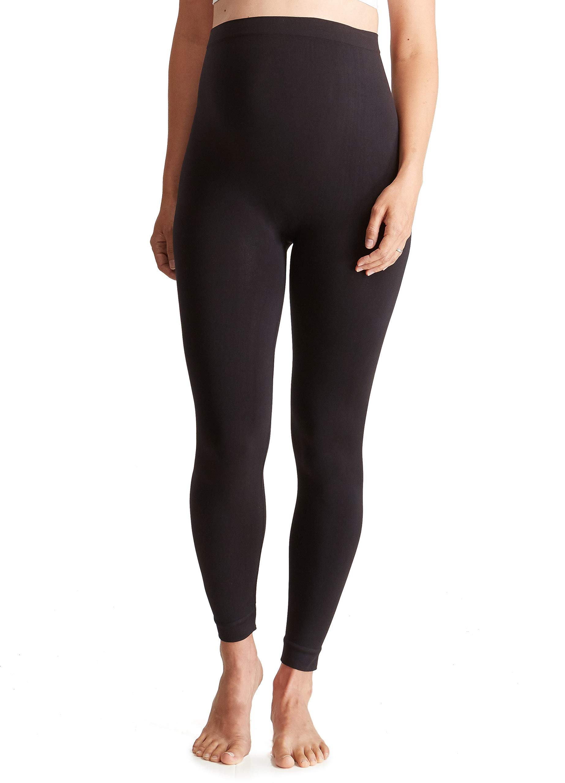Ingrid & Isabel Women's Seamless Belly Support Maternity Leggings - Comfortable Pregnancy Yoga Pants for Workout, Lounge & Everyday Wear