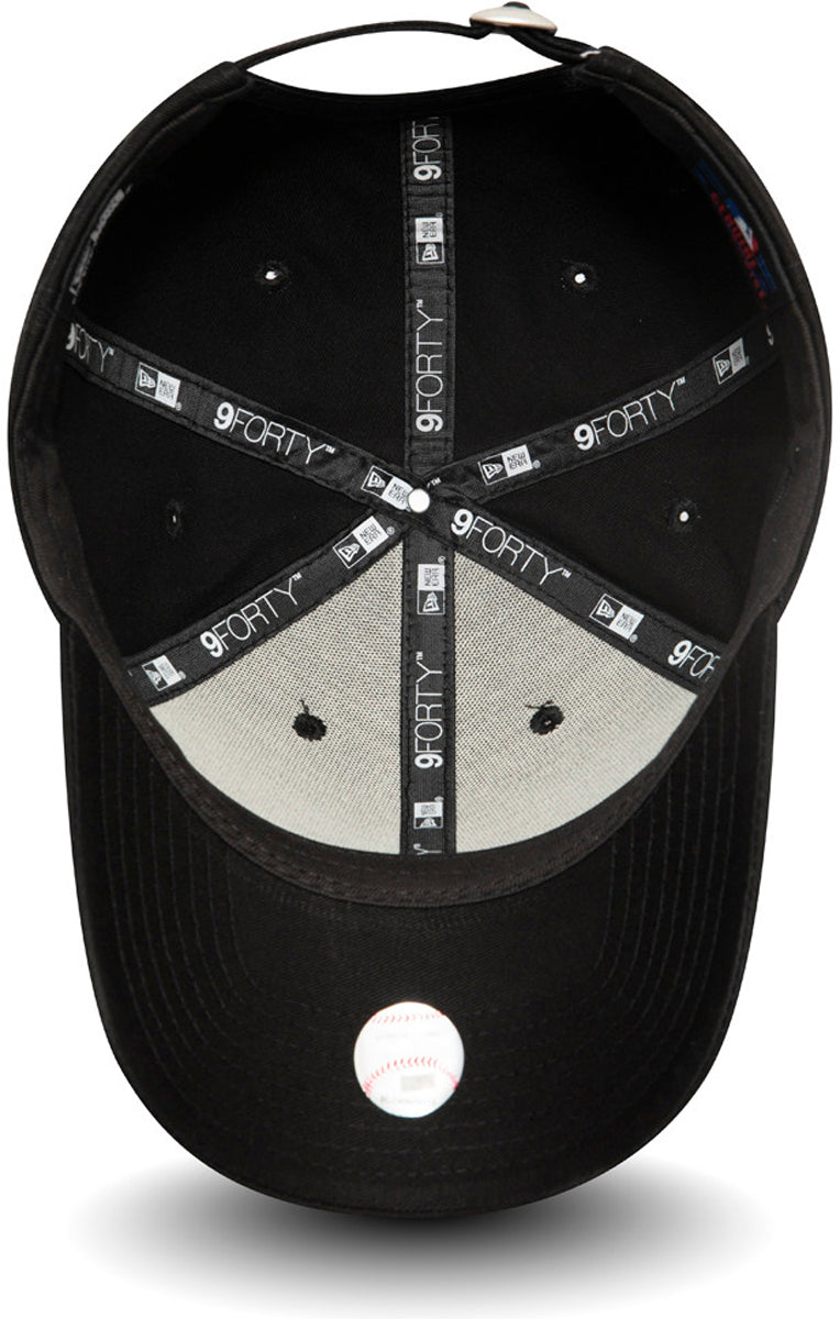 Los Angeles Dodgers New Era 9Forty League Basic All Black Baseball Cap - Official MLB Snapback Hat for Men & Women - Perfect for Baseball Games, Streetwear & Casual Outfits