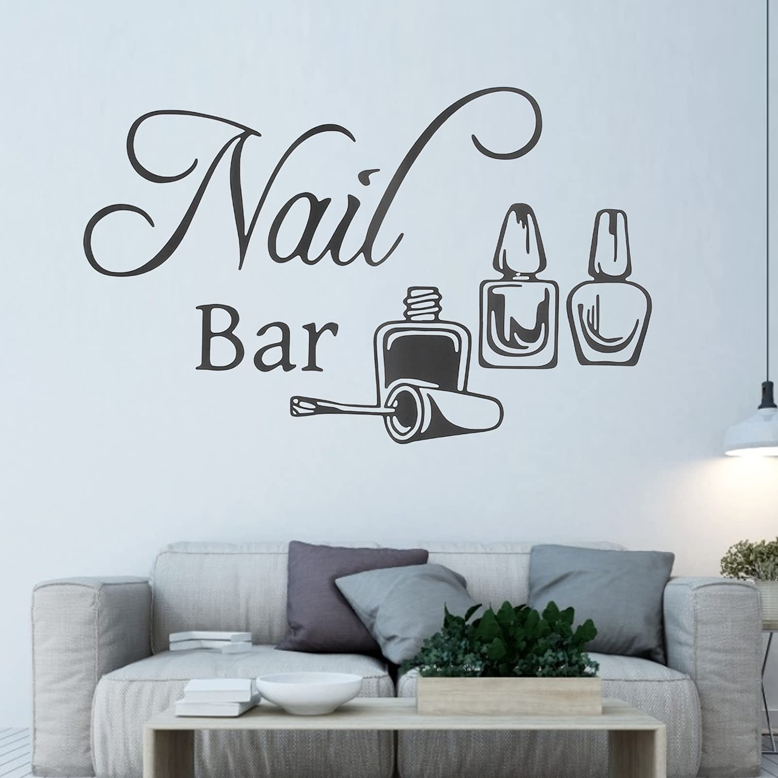 Nail Salon Wall Stickers - Self-Adhesive Nail Art Polish Decals for Walls & Windows - Perfect for Salon Decor, Home Beauty Room & DIY Nail Studio