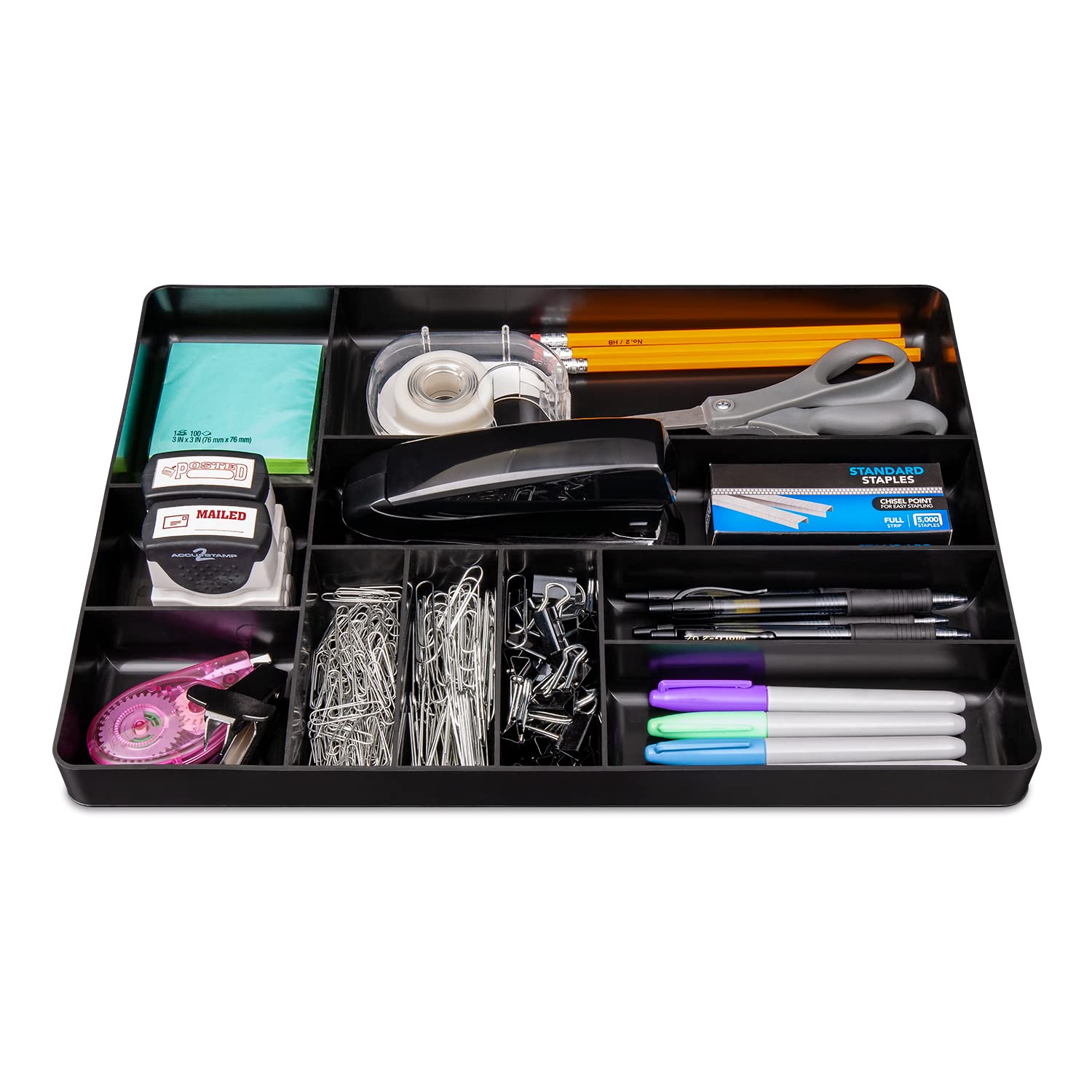 Heavy Duty Stackable Tool Organizer - 10 Compartment Drawer Tray for Garage & Workshop Storage - Perfect for Nuts, Bolts & Small Parts - Blue