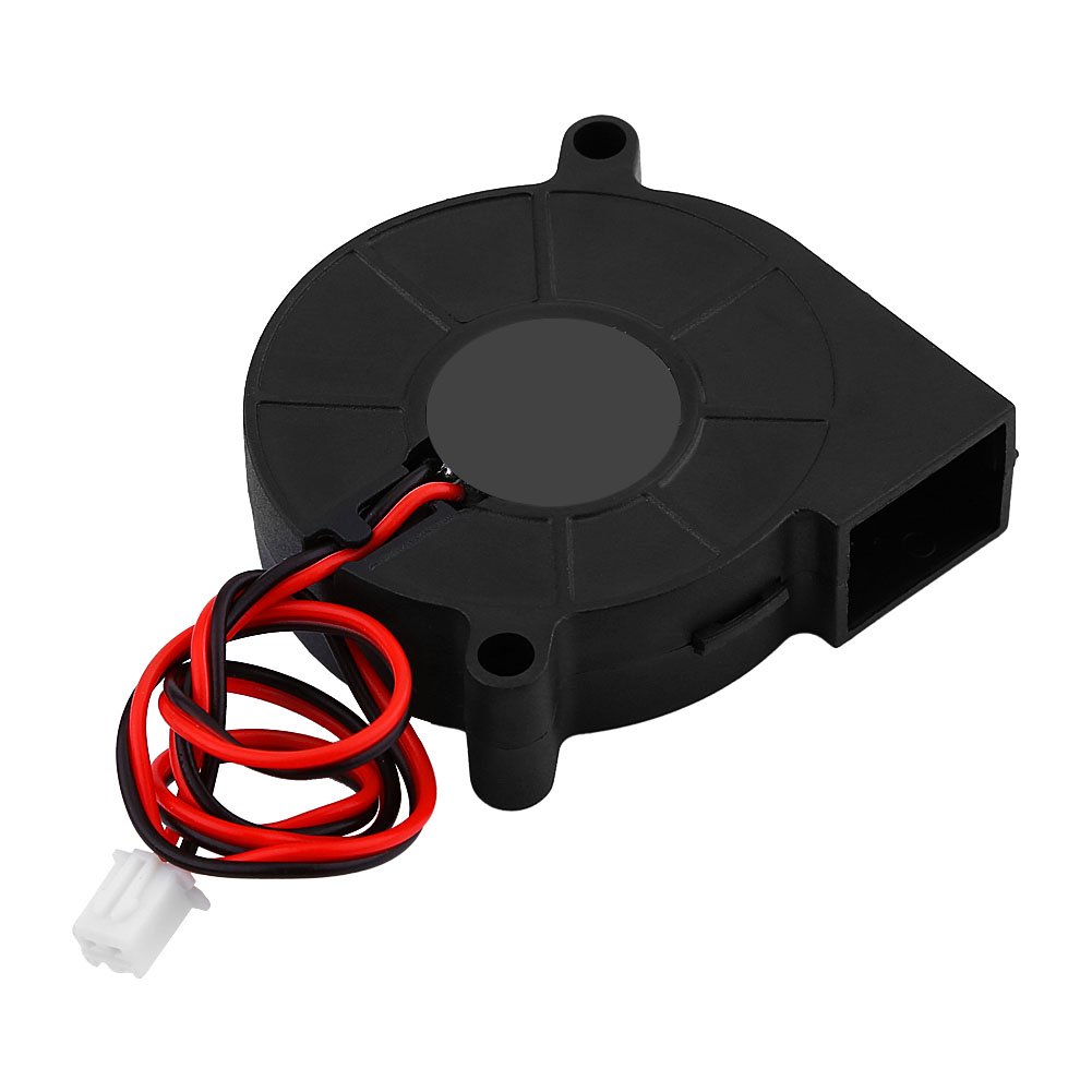 12V/24V 50x15mm DC Ball Bearing Radial Cooling Fan - High Performance Turbofan Cooler Kit for 3D Printers, Electronics Cooling & PC Case Ventilation
