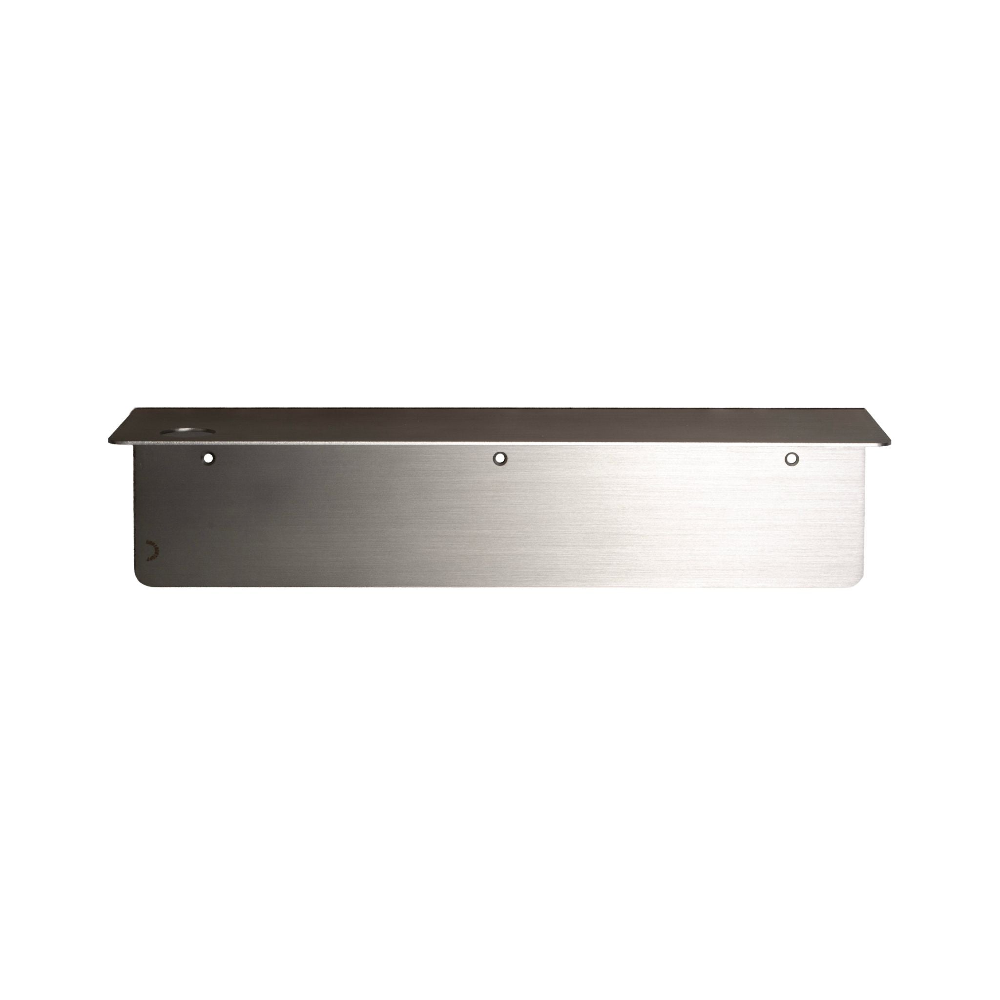 Brushed Steel Wall Shelf with Single Soap Dispenser Holder - Modern Bathroom Organizer for Soap, Toothbrush & Essentials | Perfect for Small Spaces, Vanity & Shower Storage