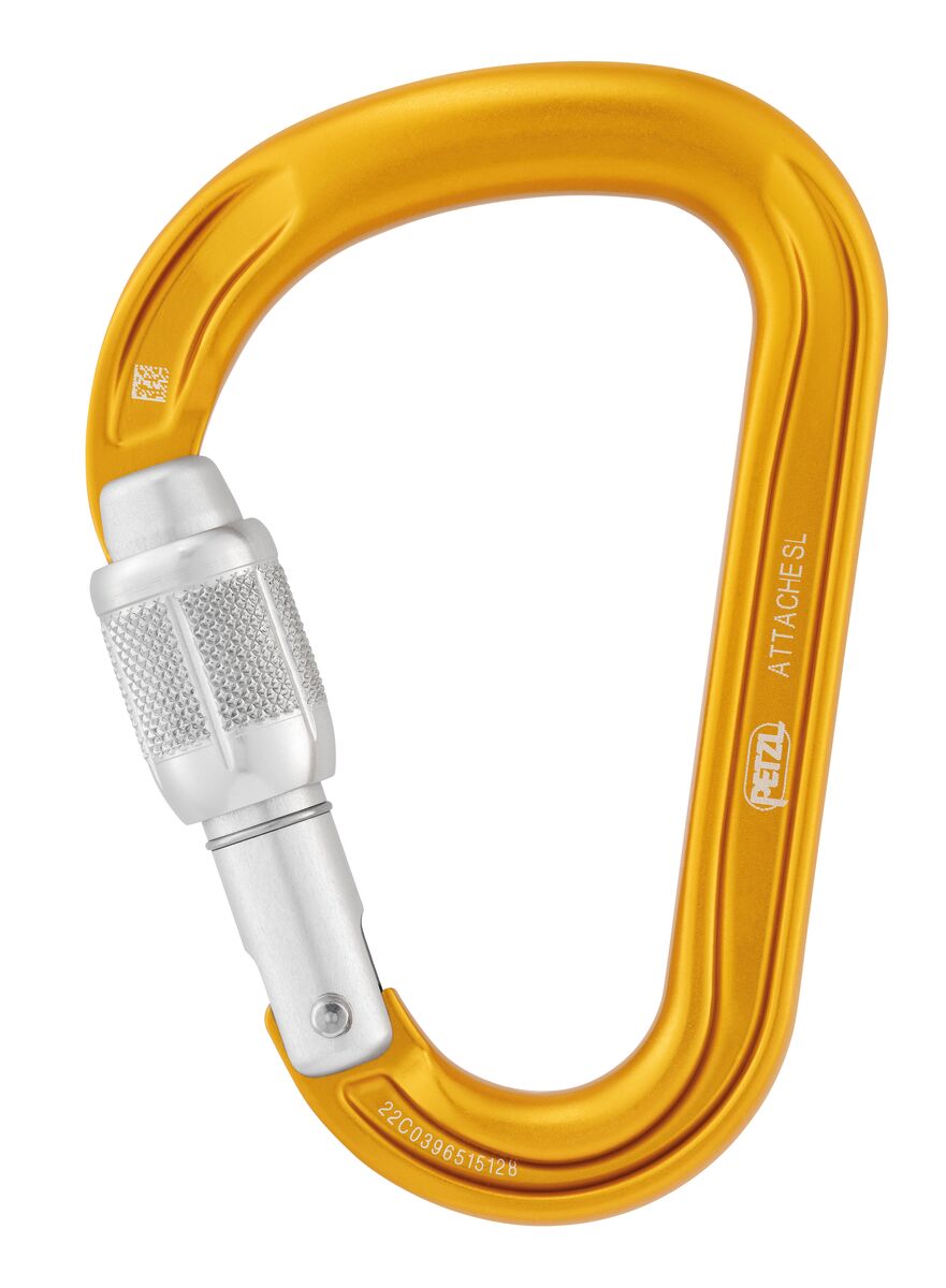 Secure Attache Screw Lock Carabiner - Heavy Duty Climbing Hook for Outdoor Gear, Hiking, Backpacking & Keychains - Durable Stainless Steel Carabiner Clip
