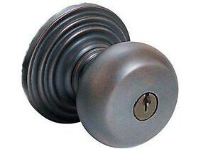 EMTEK Annapolis Single Point Lock with Matching Finish Providence Knob - 9 Finish Options (Oil Rubbed Bronze US10B) - Model 5308PUS10B - Perfect for Bedroom, Bathroom & Interior Doors