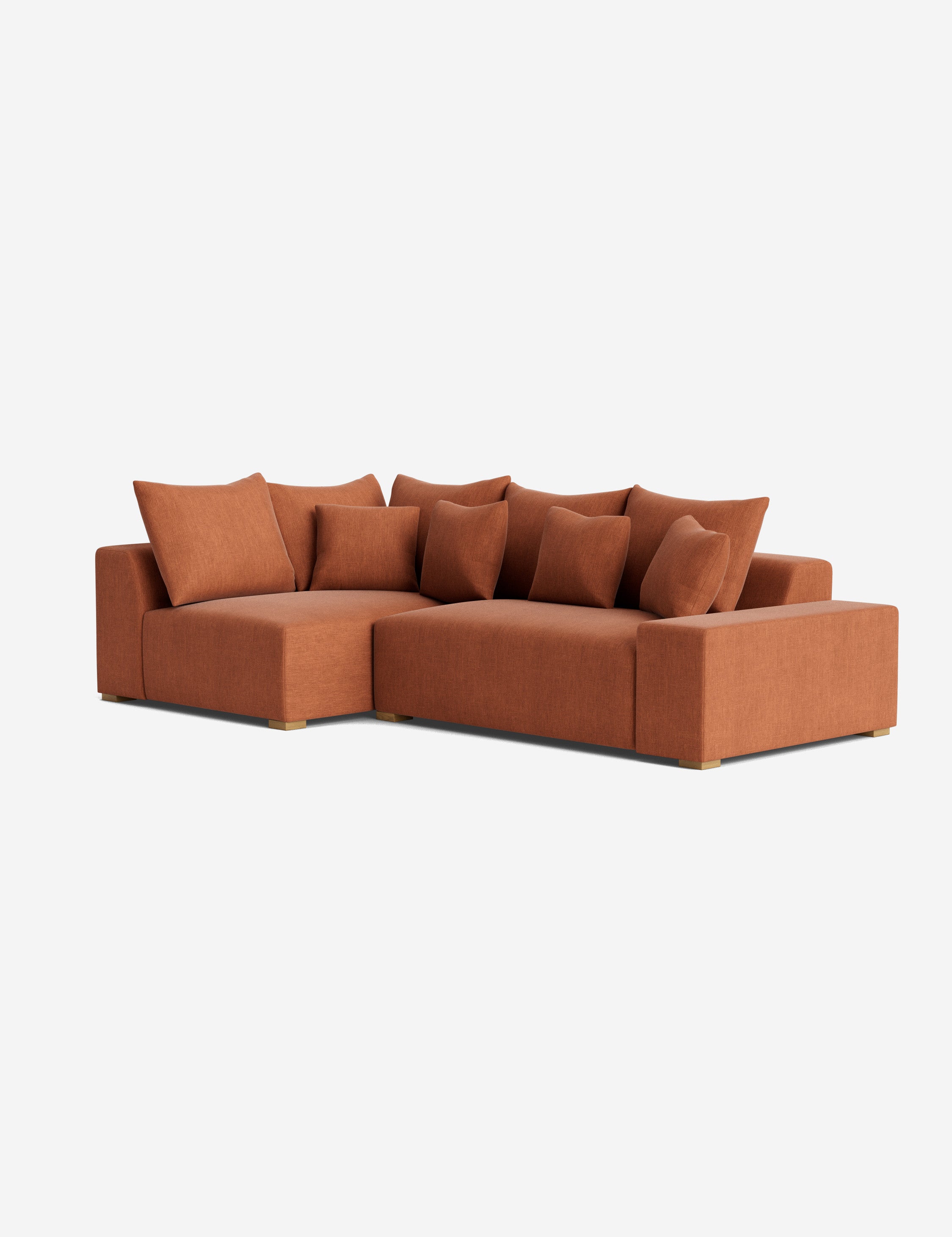 Modern Clayton Sectional Sofa with Reversible Chaise - Comfortable L-Shaped Couch for Living Room, Family Room & Home Theater - Soft Fabric Upholstery & Sturdy Wood Frame