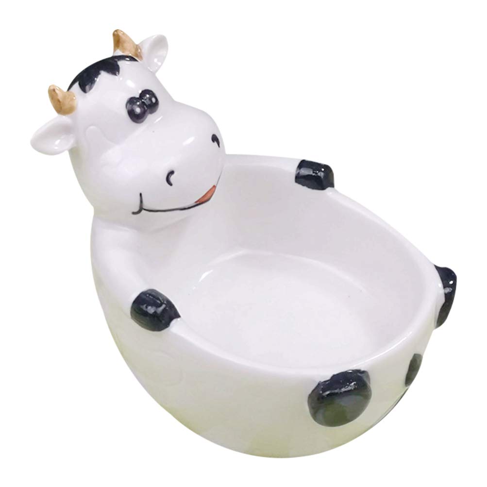 TOYANDONA Ceramic Cow Planter Succulent Pot - Farm Animal Flower Pot for Indoor Plants, Cactus, Office & Home Decor - Perfect for Desk, Windowsill & Gift Giving