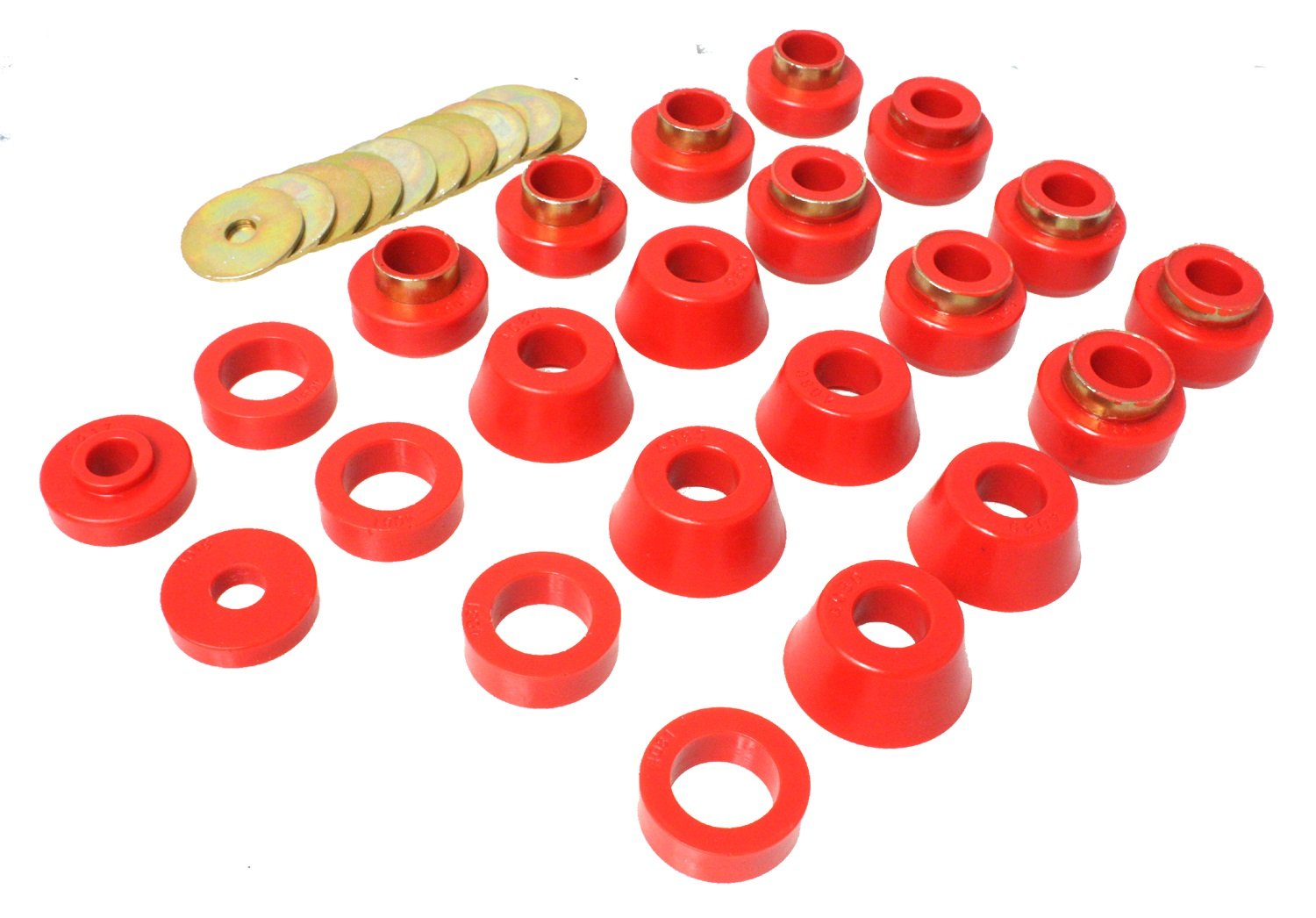 Energy Suspension 2.4105R CJ Body Mount Set - Premium Polyurethane Bushings for Jeep CJ-5 & CJ-7 - Off-Road & Daily Driving Performance Upgrade