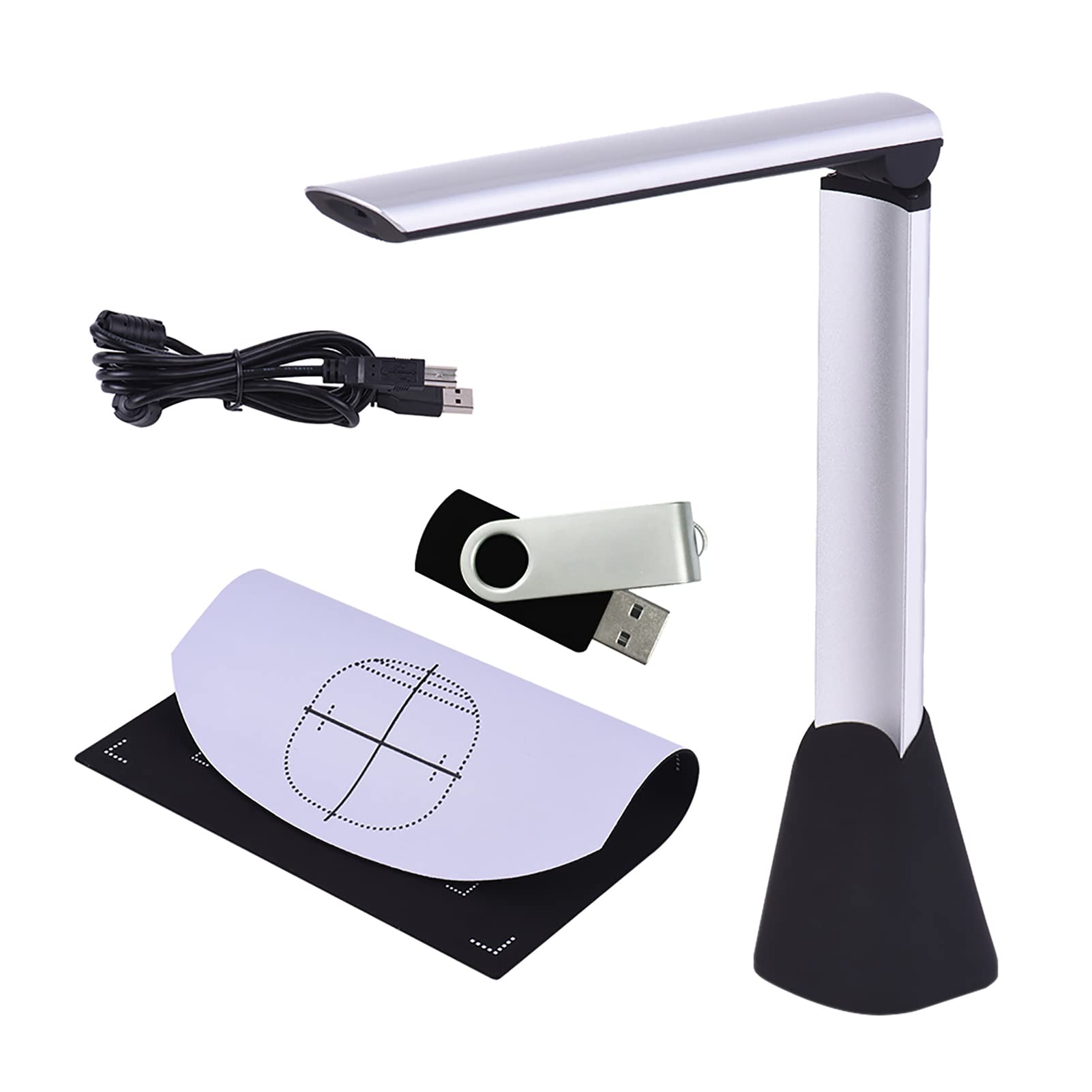 KOCAN Portable High-Speed USB Book Scanner - 5MP HD Document Camera with OCR, LED Light, A4 Size - Perfect for Office, Library, Classroom & Bank Document Digitization