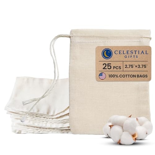 2.75x3.75 Inch (Pack of 25) - Natural Drawstring