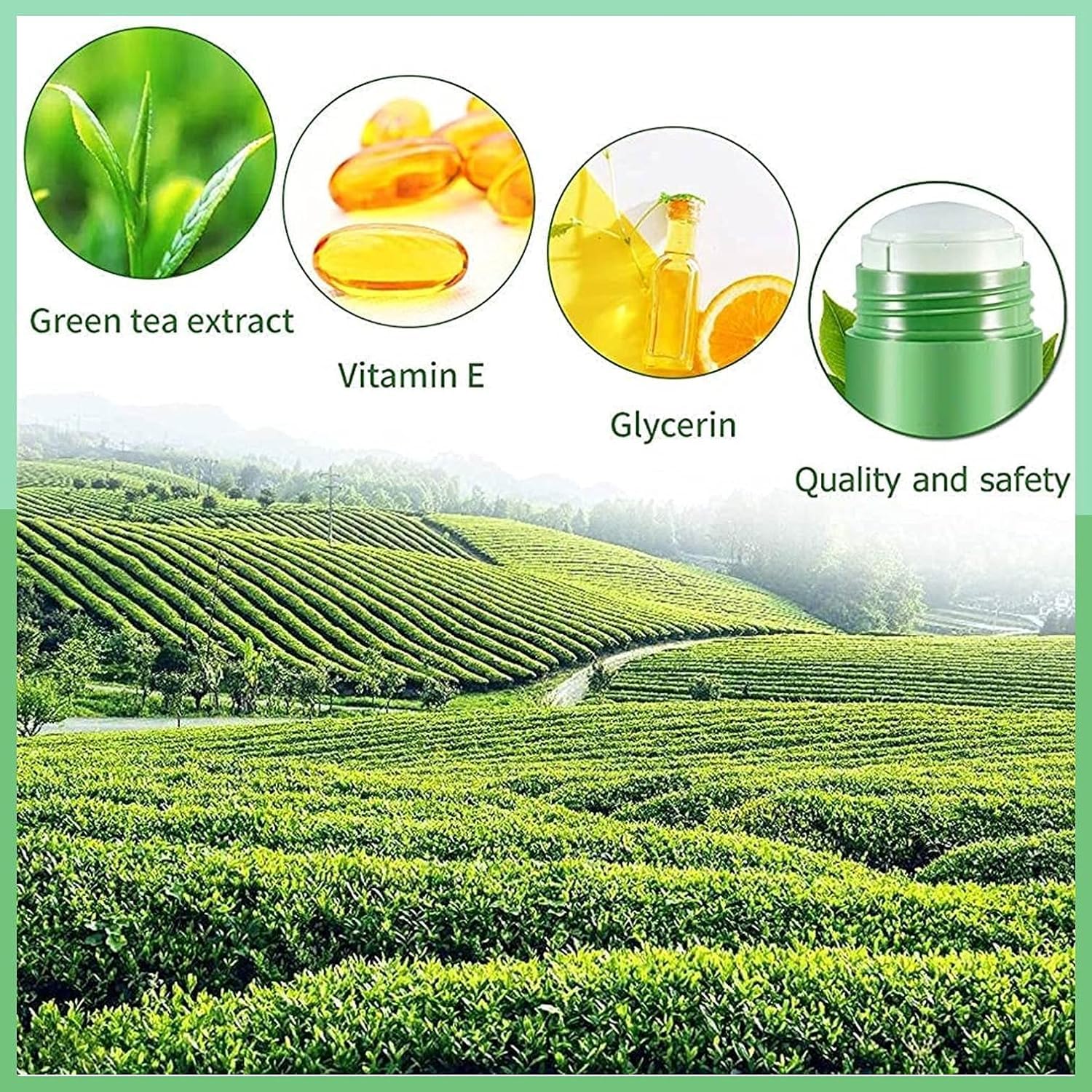 BSBDA Green Tea Cleansing Mask Stick - Deep Pore Cleanse for Blackheads & Whiteheads | Oil Control & Anti-Acne Treatment | Face Mask Stick for Men & Women | Perfect for Travel & Daily Skincare Routine