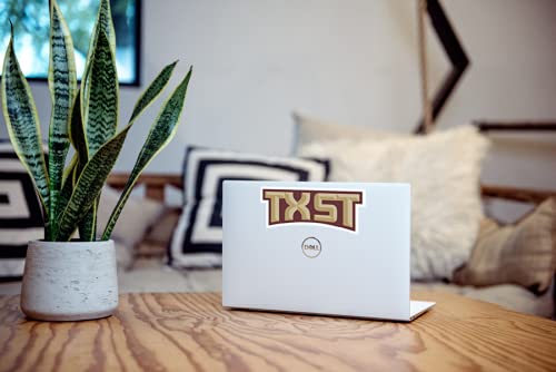 Texas State Bobcats TXST Arched Logo Vinyl Decal - Officially Licensed NCAA Sticker for Cars, Bumpers, Windows, Laptops & More | Heavy-Duty Weatherproof Decal for College Pride & Fan Gear | Perfect for Game Day, Tailgating & School Spirit