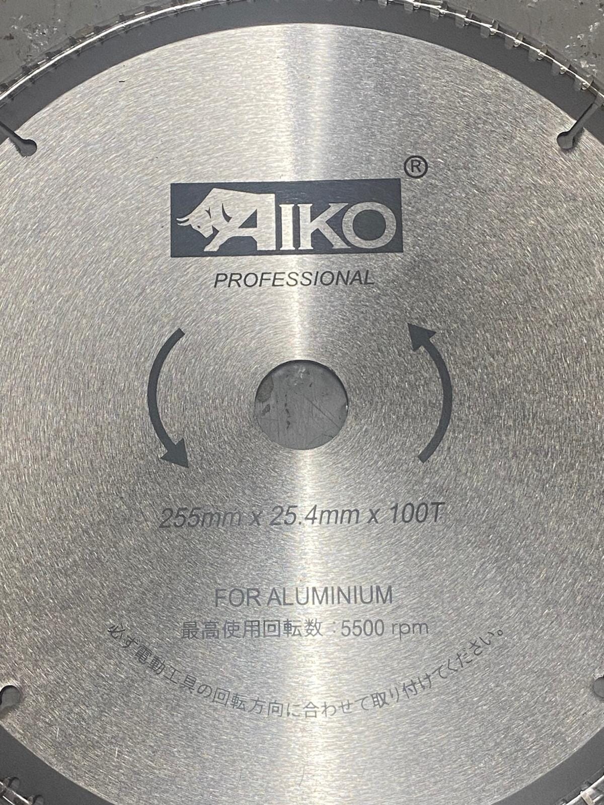 Aiko 10-Inch Aluminum Saw Blade 255mm x 25.4mm 100 Teeth | High Precision Cutting Tool for Wood, Metal & Plastic | Perfect for DIY Projects, Construction & Woodworking