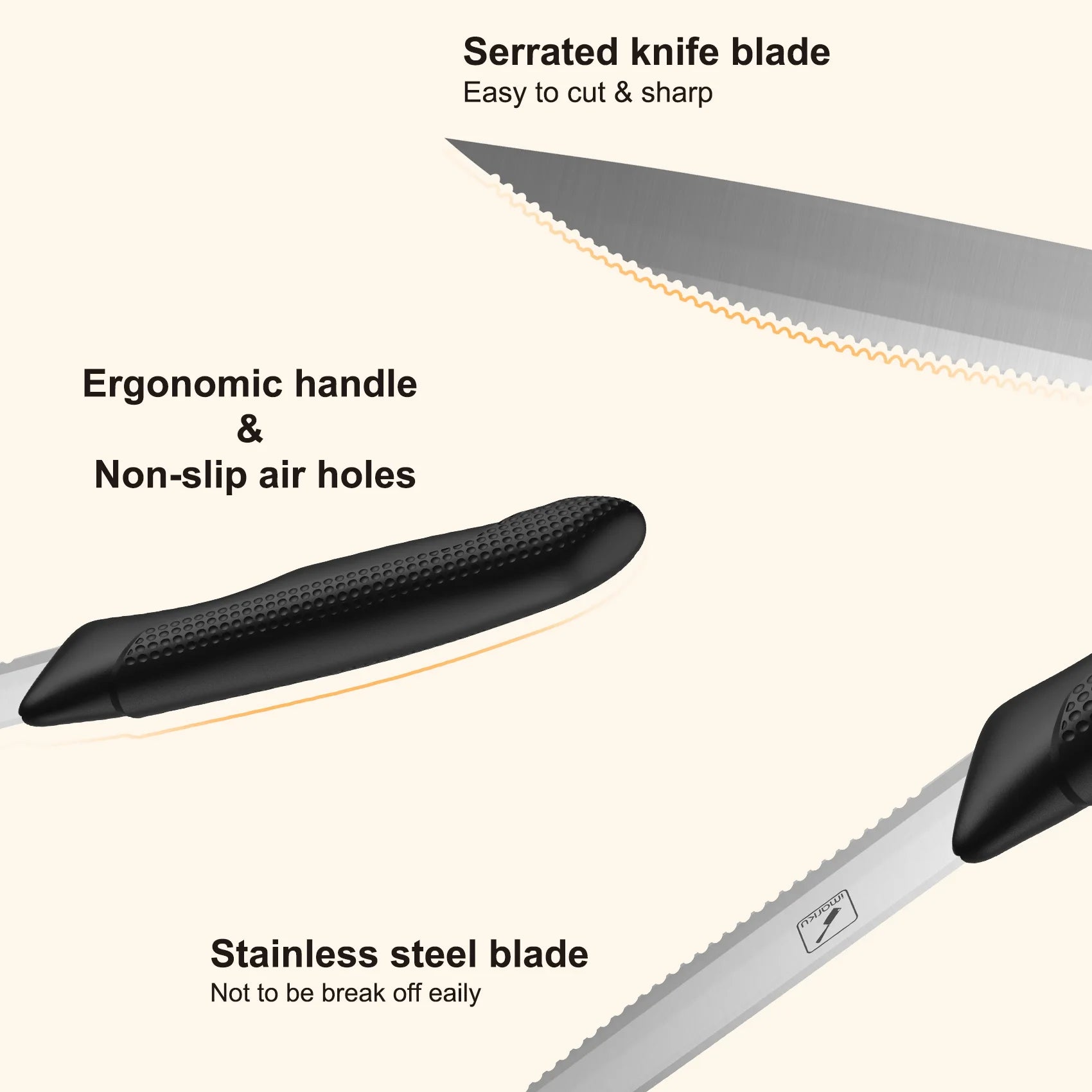 Premium Serrated Steak Knife Set - 4.5