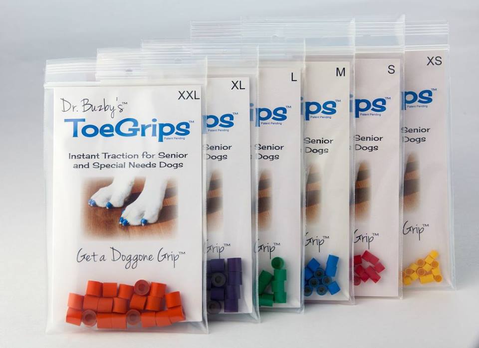 Dr. Buzby's ToeGrips - Non-Slip Dog Nail Grips for Hardwood Floors & Senior Pets | Improve Mobility & Prevent Sliding for Indoor Dogs