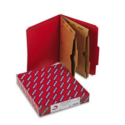 Smead Six-Section Pressboard Top Tab Classification Folders with SafeSHIELD Protection - Durable File Organizer for Office, School, and Home Document Storage