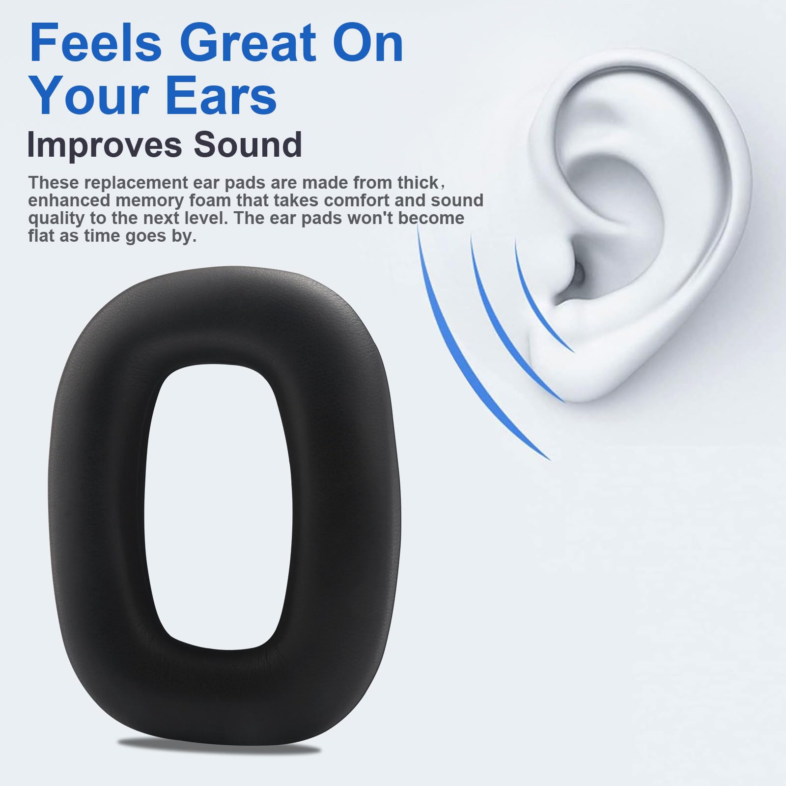 Replacement Ear Pads for Logitech Astro A30 Headphones - Soft Protein Leather Memory Foam Cushions - Comfortable Headset Earpads & Ear Cups Cover Repair Parts (Black) - Perfect for Gaming, Music & Long Wear Sessions