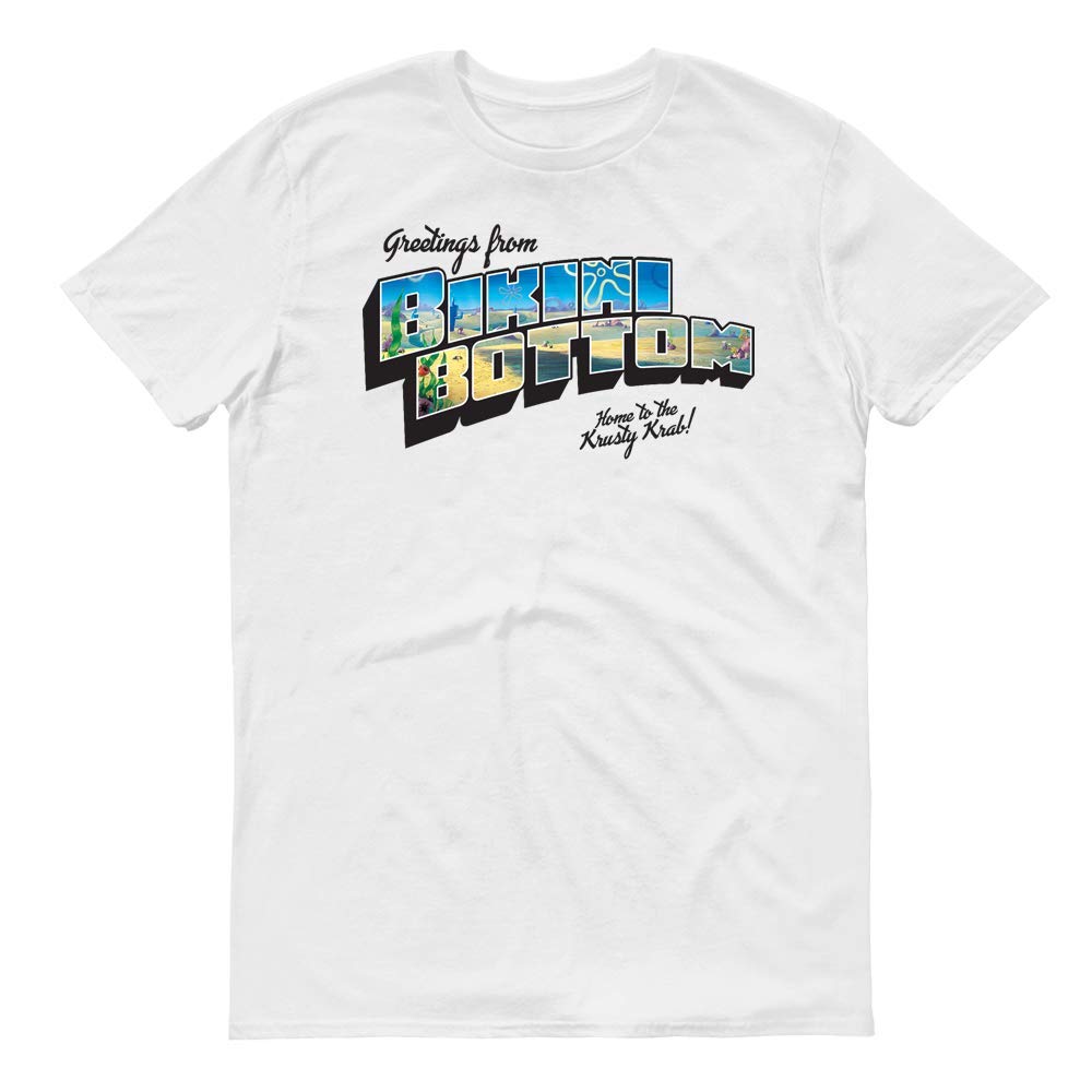 SpongeBob SquarePants Sponge on The Run T-Shirt - Bikini Bottom Graphic Adult Short Sleeve Tee - Perfect for Casual Wear, Cosplay, and Nickelodeon Fans