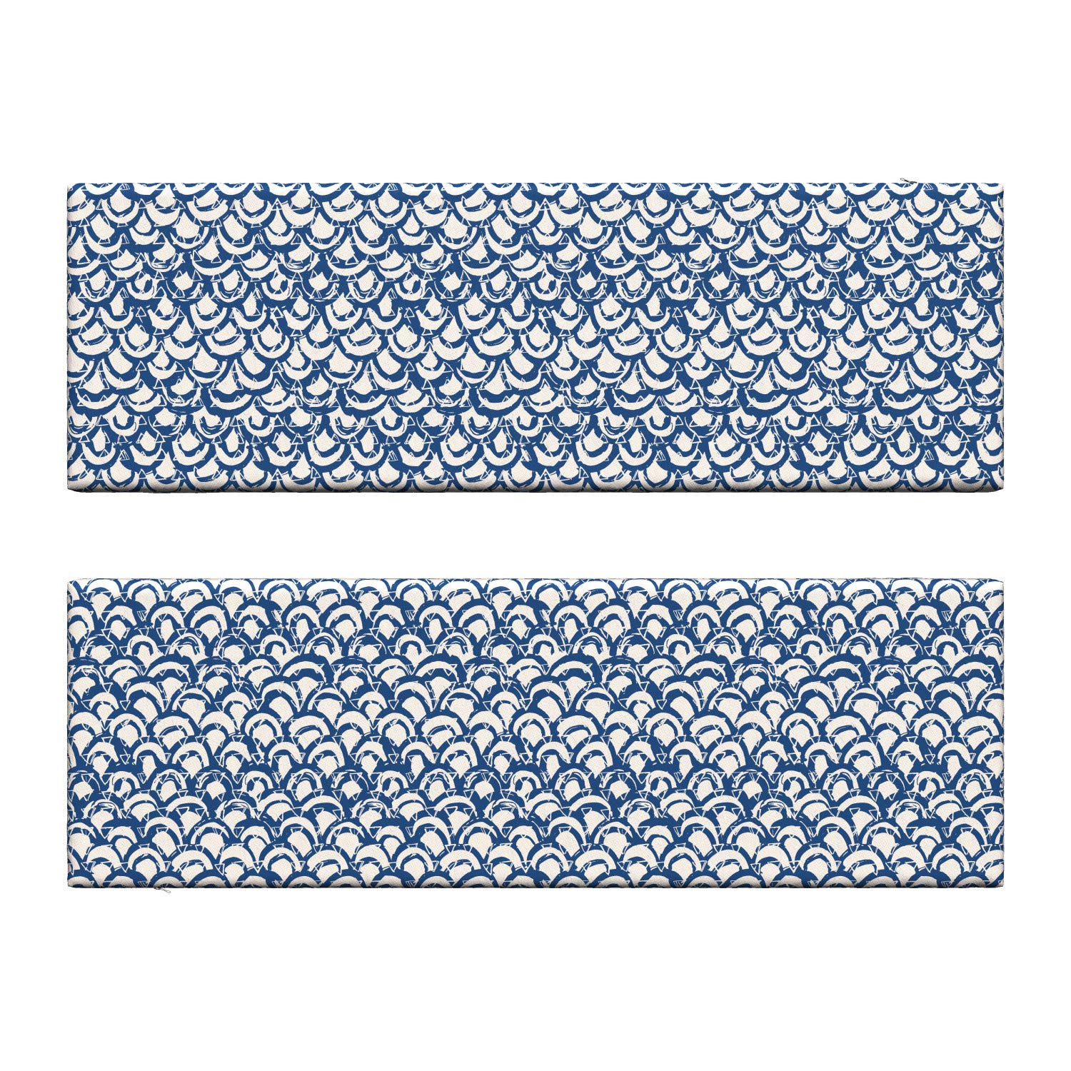 Ambesonne 2-Piece Ethnic Bench Cushion Set - Handmade Indonesian Batik Design with Geometric Patterns, 45