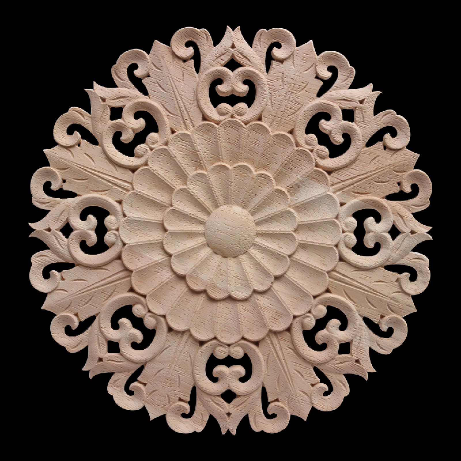 Wood Carving Decals & Appliques - 20x20cm DIY Furniture Patches for Wood Repair & Decoration - Perfect for Cabinets, Tables, and Home Décor Upgrades