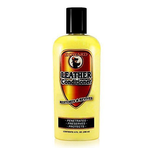 Howard LC0008 Premium Leather Conditioner & Cleaner, 8-Ounce (4-Pack) - Restores & Protects Leather Furniture, Car Seats, Jackets, Bags & More