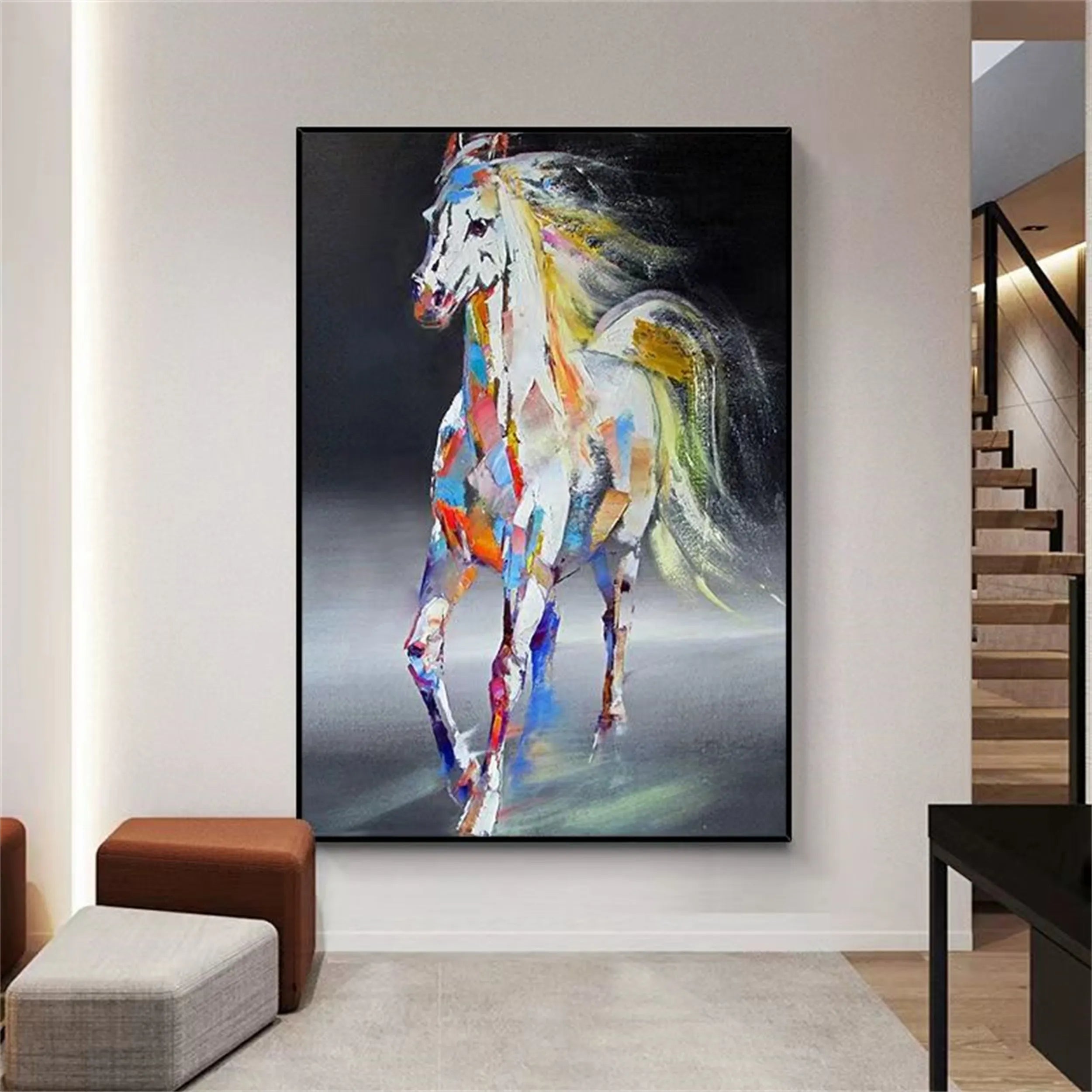 Animal Art Painting #AP036 - Handmade Canvas Wall Decor for Living Room, Bedroom & Office - Perfect Gift for Pet Lovers & Home Decor