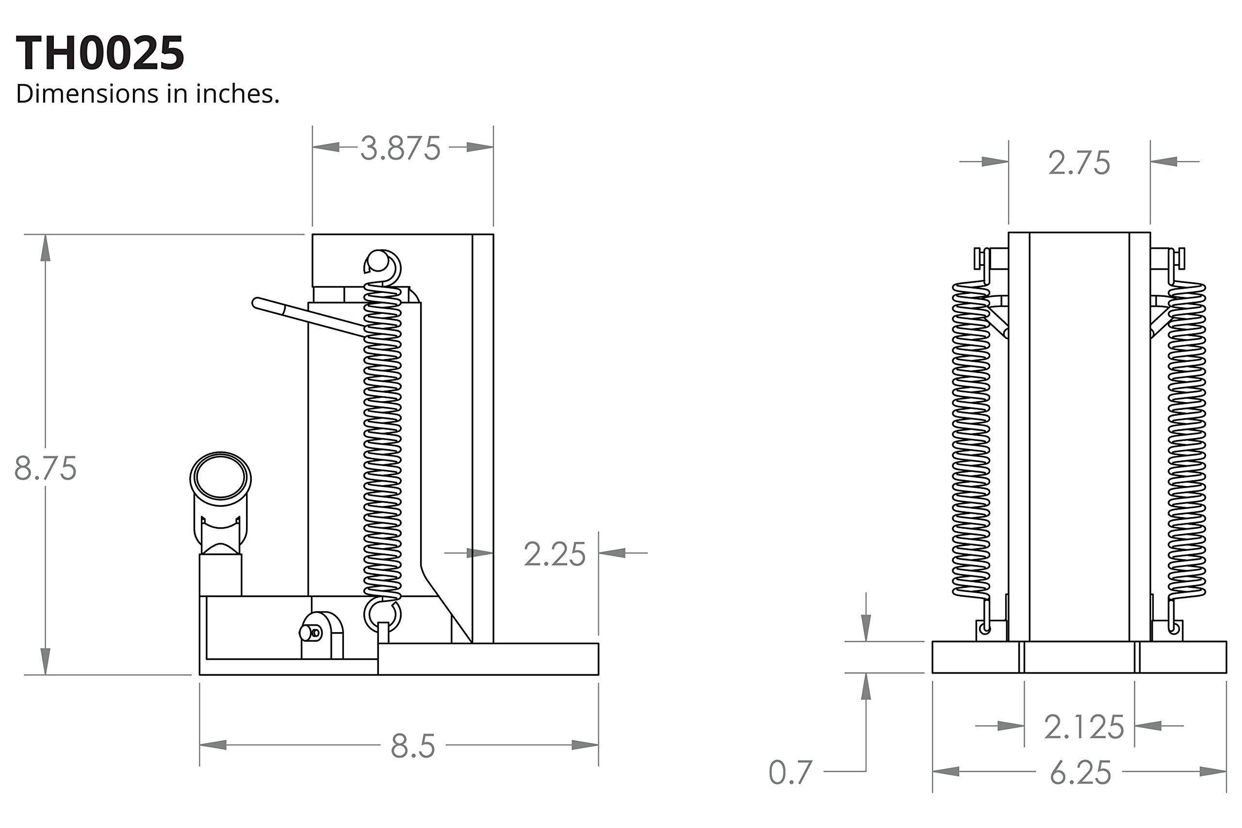 TEMCo 2.5-5 Ton Hydraulic Toe Jack for Shipping Containers & Heavy Machinery - Industrial Equipment Lifting Tool for Warehouse, Construction & Logistics