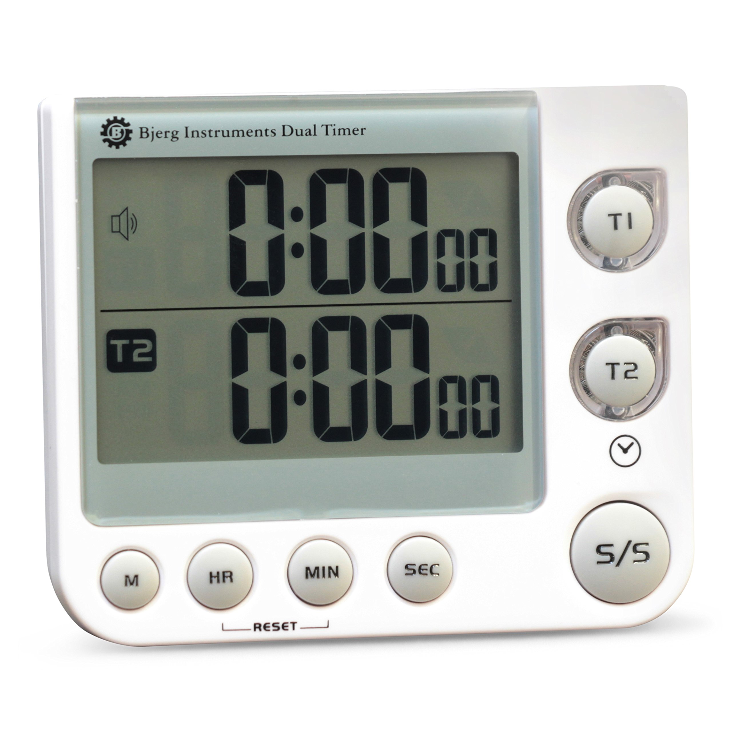 Dual Digital Kitchen Timer - Count Up & Count Down Timer with Large LCD Display for Cooking, Baking, Exercise & Classroom Use