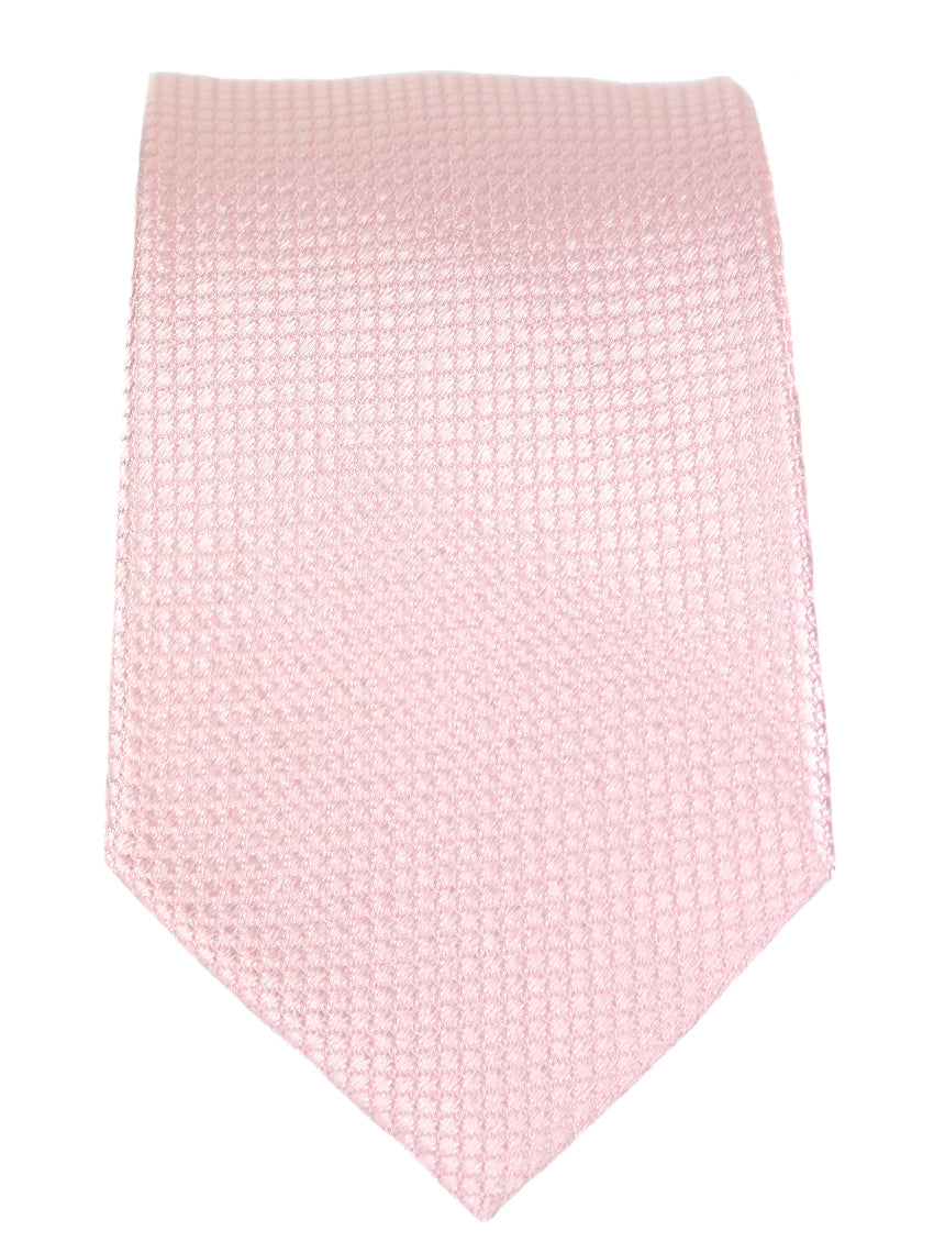 DÉCLIC Classic Waffle Tie for Men - Soft Dusky Pink Knit Necktie - Perfect for Weddings, Business Meetings & Formal Occasions