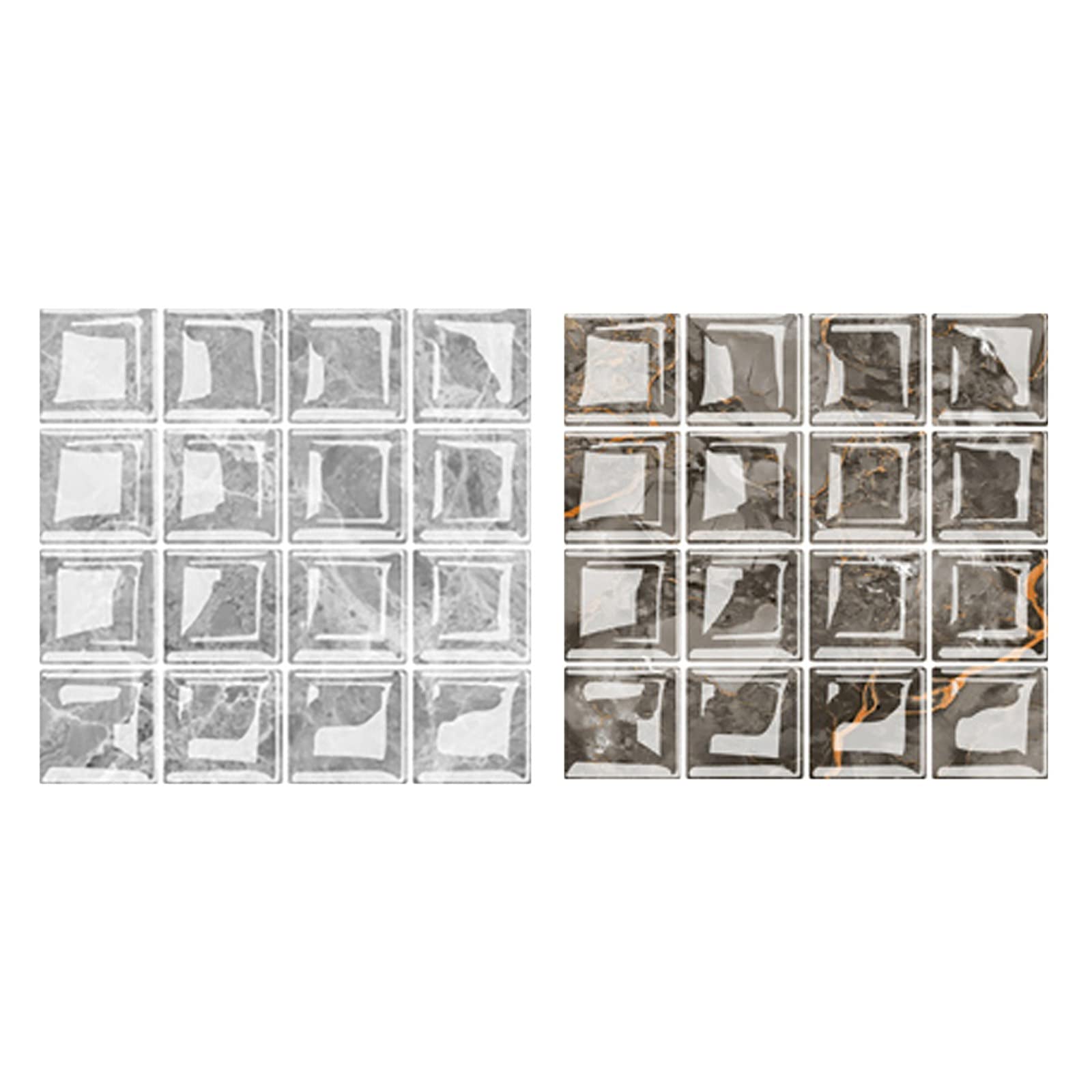Waterproof 3D Crystal Tile Stickers - 20pc Self-Adhesive Wall Decals for DIY Home Decor (Multicolor) | Perfect for Kitchen Backsplash, Bathroom Renovation & Kids Room Decoration