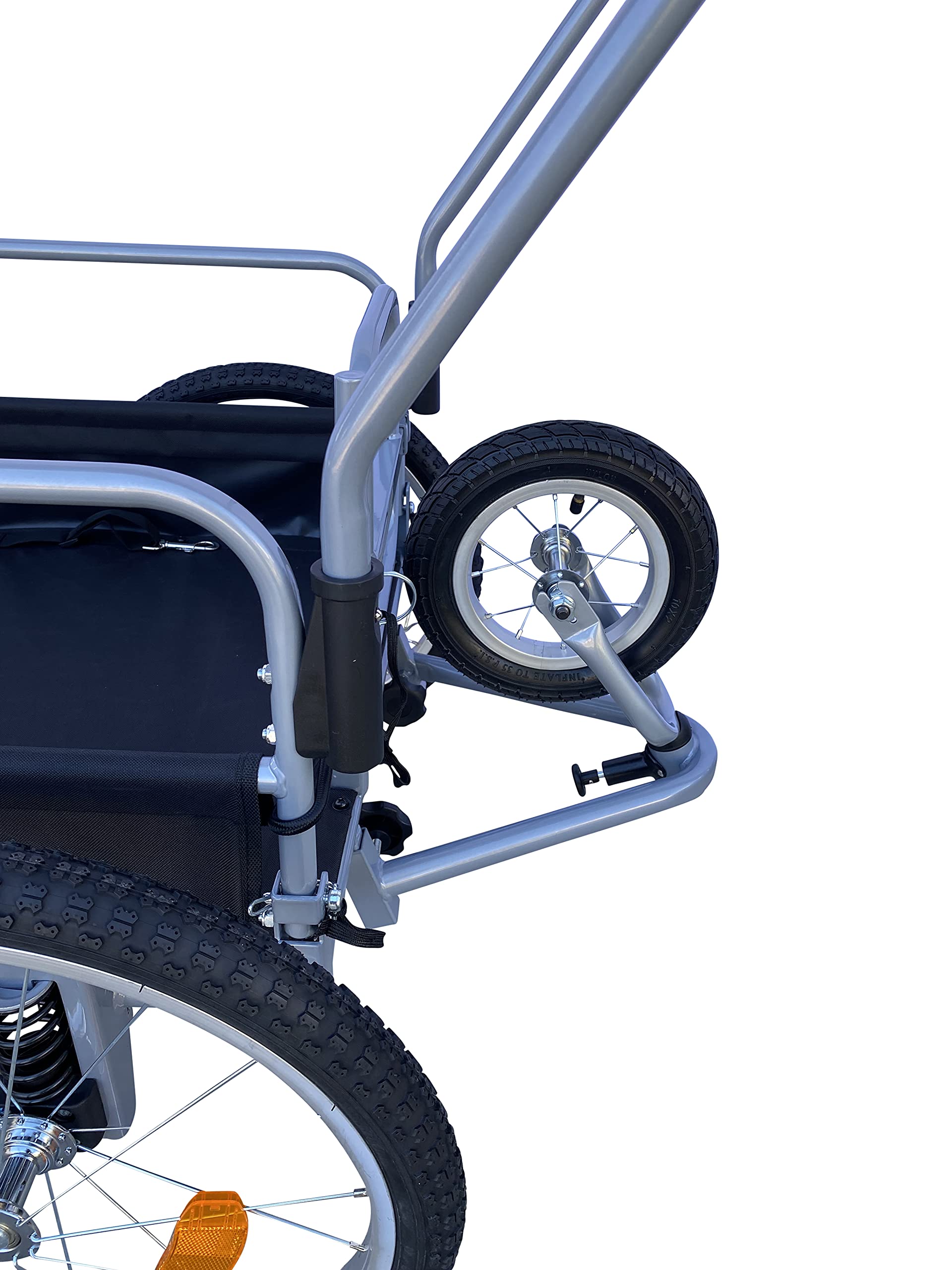 Booyah’s All-Terrain Cargo Stroller & Bike Trailer - Heavy Duty Suspension for Beach, Sports, and Outdoor Adventures - Perfect for Family Outings, Grocery Hauling, and Active Lifestyles