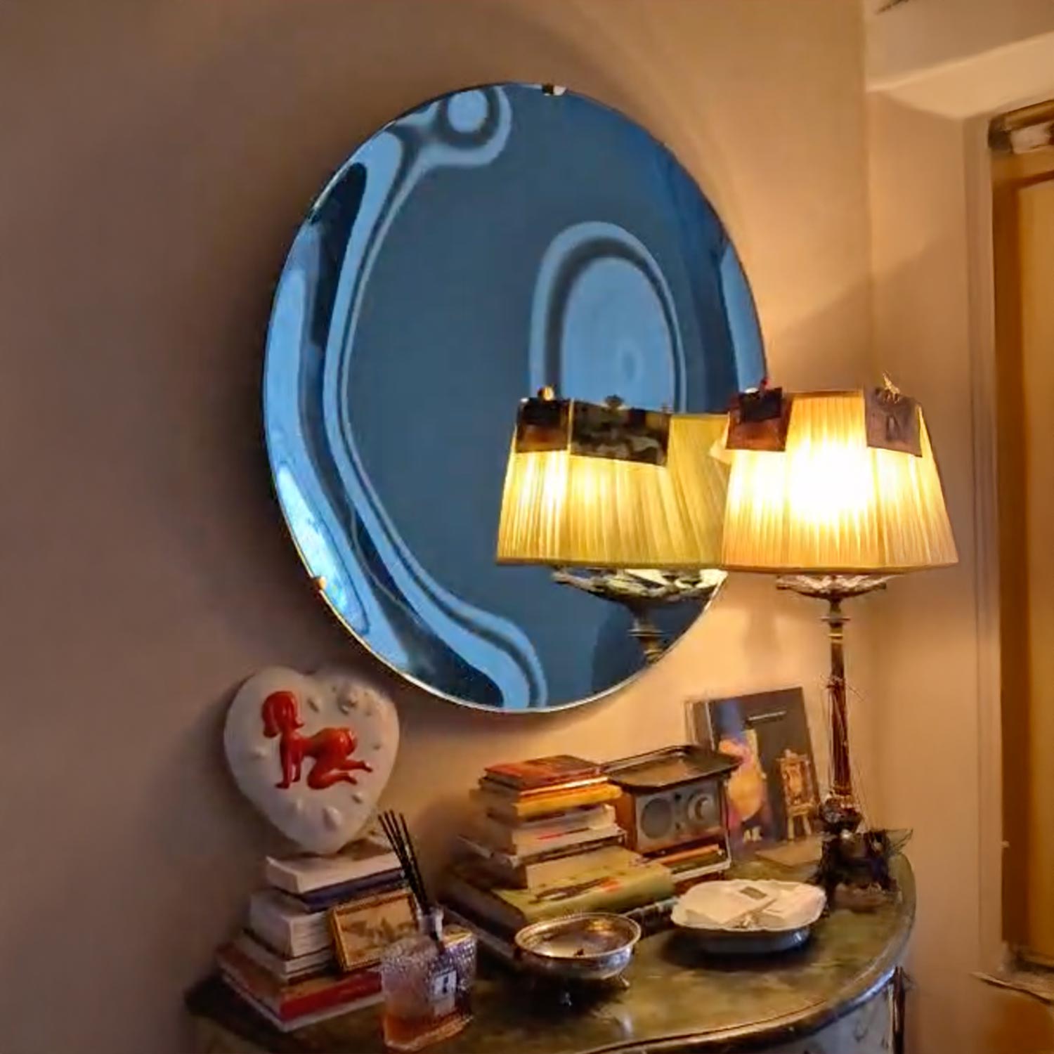 360° Wide Angle Convex Mirror for Driveway & Parking Lot Safety - Outdoor Traffic & Blind Spot Visibility Enhancer
