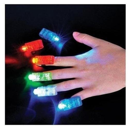 Flashing Panda LED Finger Ring Flashlights - 20 Pack (5 Cards of 4 Multi-Color Lights) for Parties, Concerts, Raves & Emergency Use
