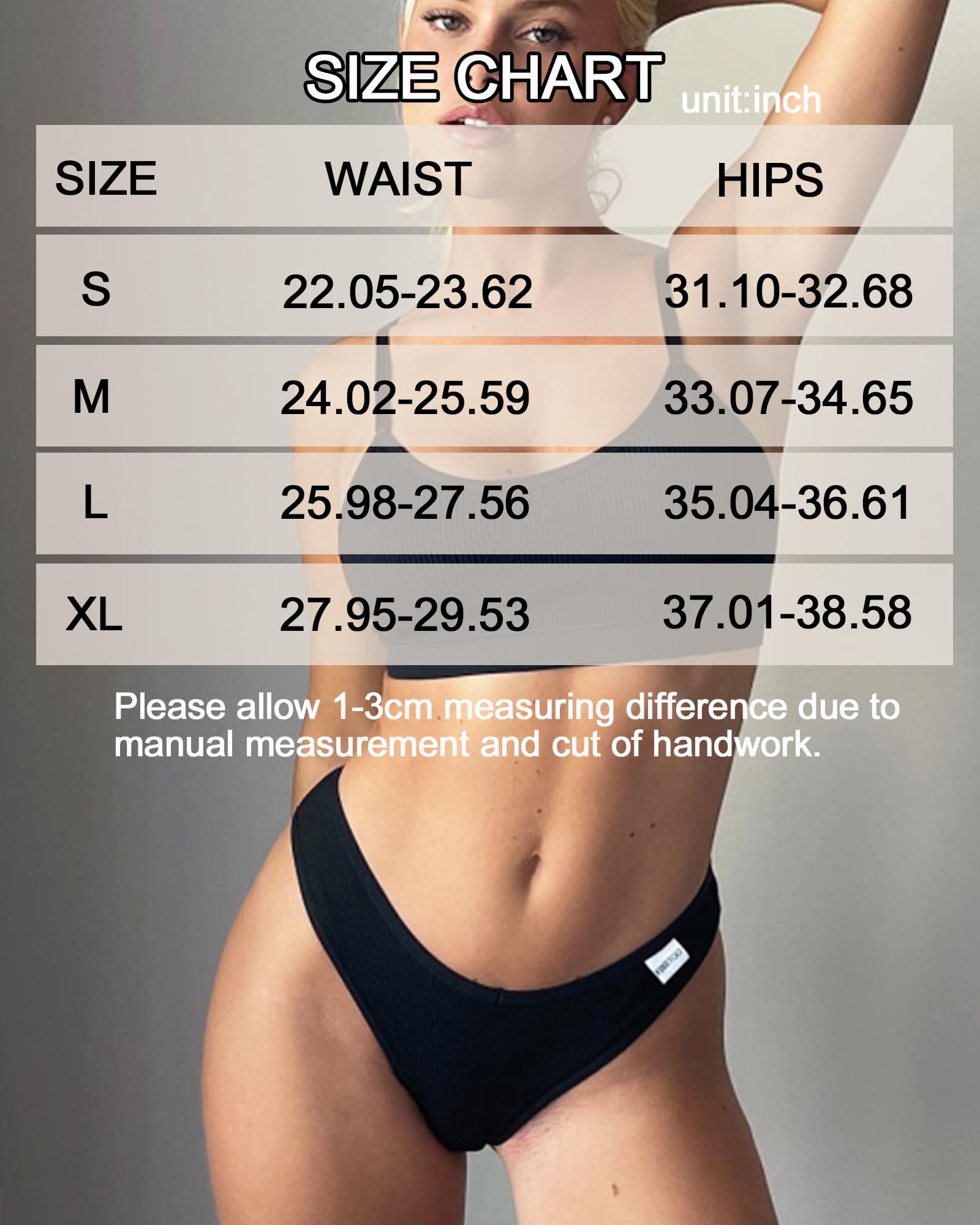 FINETOO 7 Pack Women's Cotton Thong Underwear - Breathable Low Rise Hipster Panties for Everyday Comfort - Sexy Underwear Set in Sizes S-XL - Perfect for Daily Wear, Gym, and Date Nights