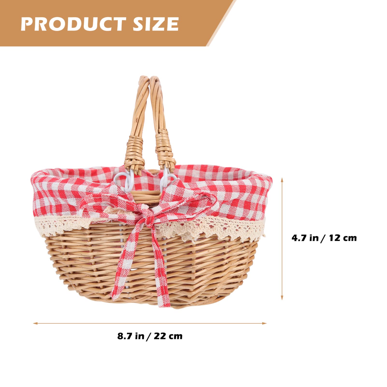 Eco-Friendly Rattan Picnic Basket - Multipurpose Woven Storage Container for Food, Groceries, Flowers & Home Decor | Perfect for Halloween, Picnics, Weddings & Beach Outings | Durable Handwoven Decorative Hamper