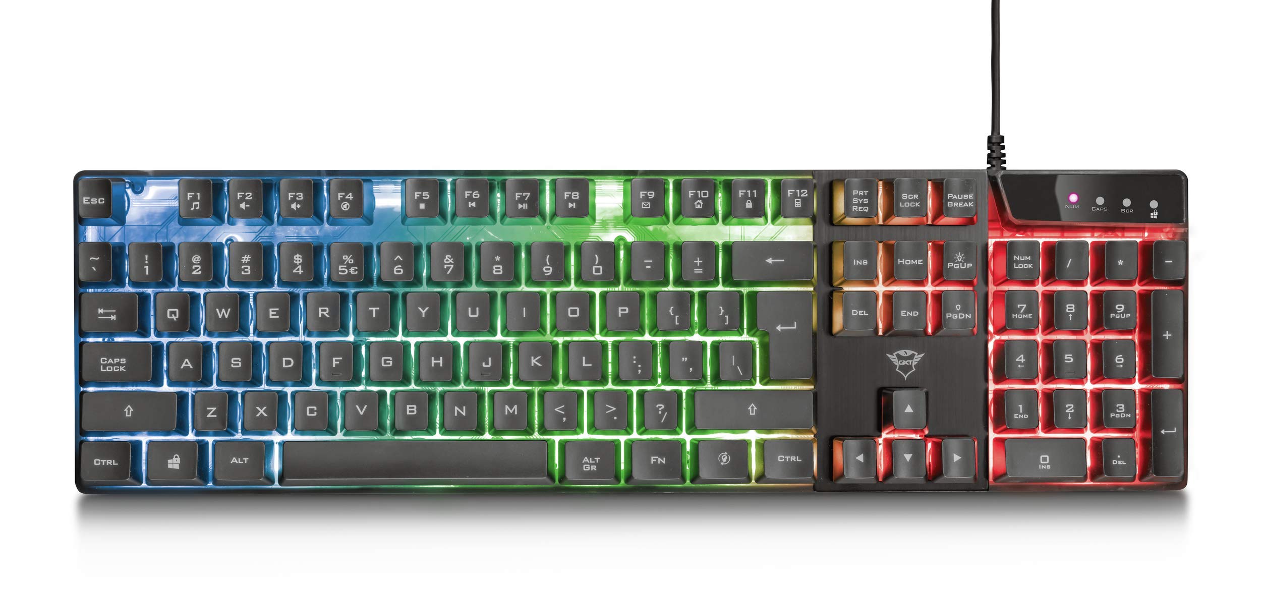 Trust Gaming GXT 838 Azor Gaming Keyboard and Mouse Combo - Italian QWERTY Layout, USB Wired, Anti-Ghosting, RGB Backlit Keyboard, 800-3000 DPI Gaming Mouse - Black | Perfect for PC Gaming, Esports & Office Work