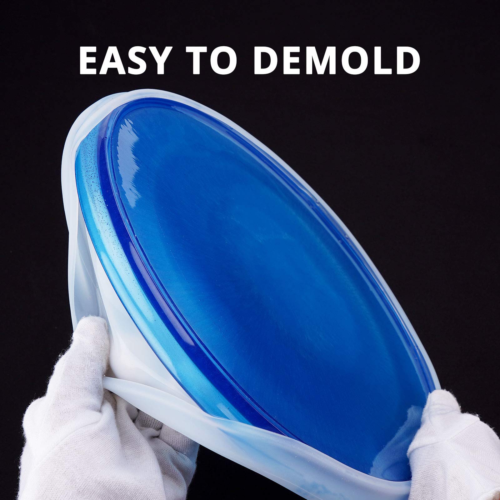 Gartful 10.8 Inch Large Silicone Resin Mold - Round Epoxy Casting Tray for Fruit Platter, Charcuterie Board & Home Decor | Perfect for DIY Crafts, Kitchen Serving, and Table Centerpieces